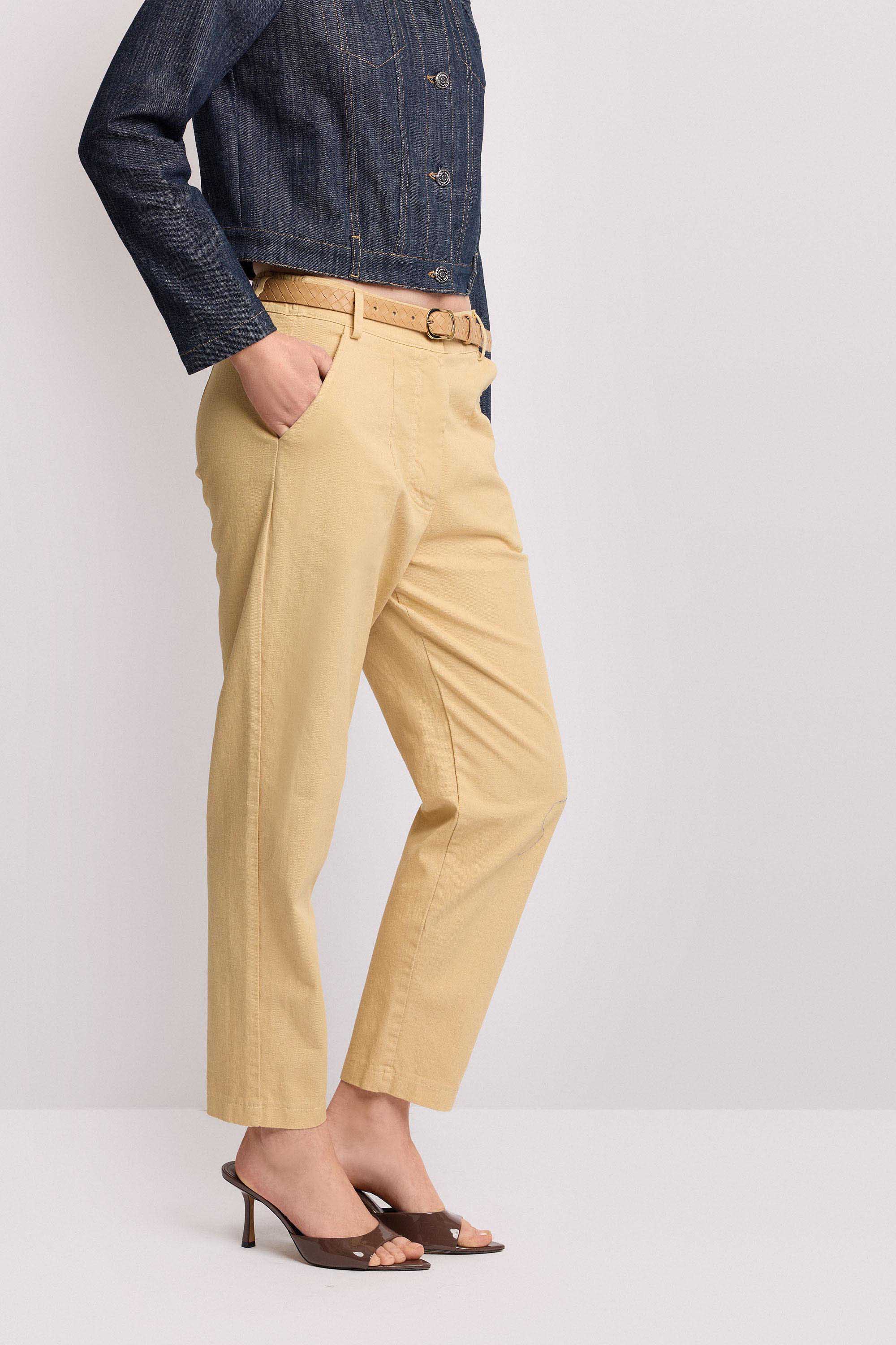 Pantaloni in cotone modello chino - PANTALONE COLOR DIGNA - Image 4
