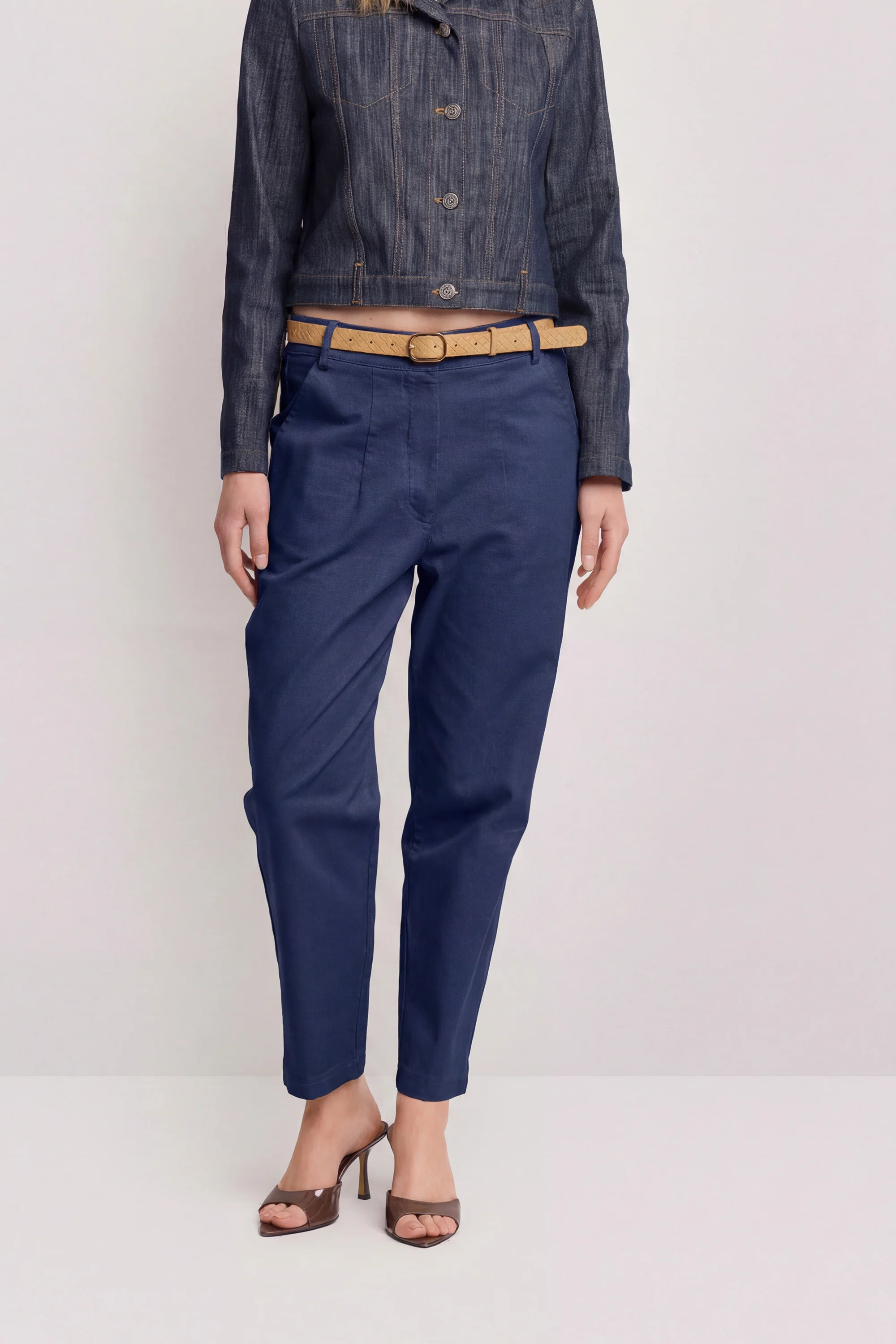 Pantaloni in cotone modello chino - PANTALONE COLOR DIGNA - Image 5