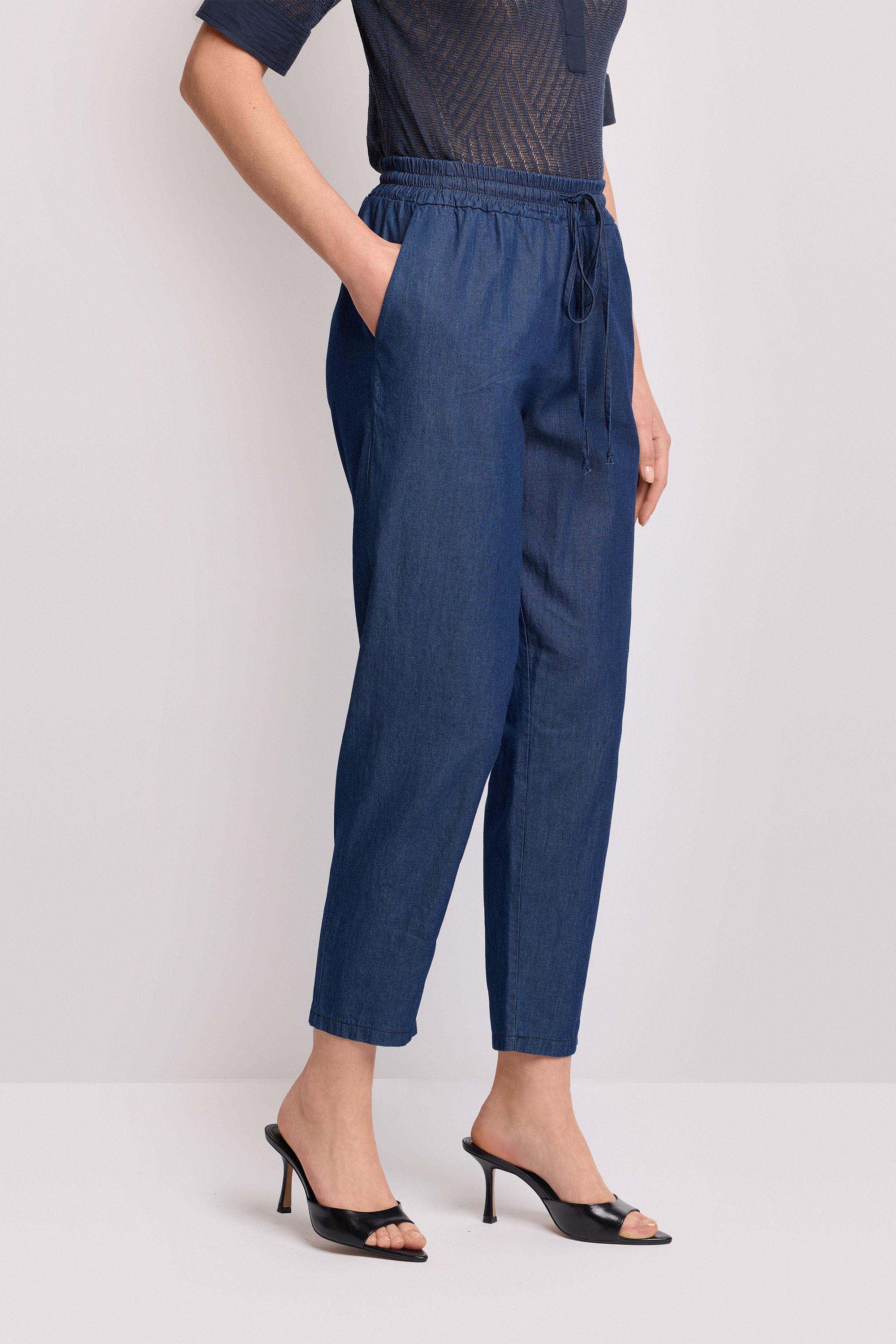 Pantaloni in cotone stile jogger - Pantalone HILARO - Image 4