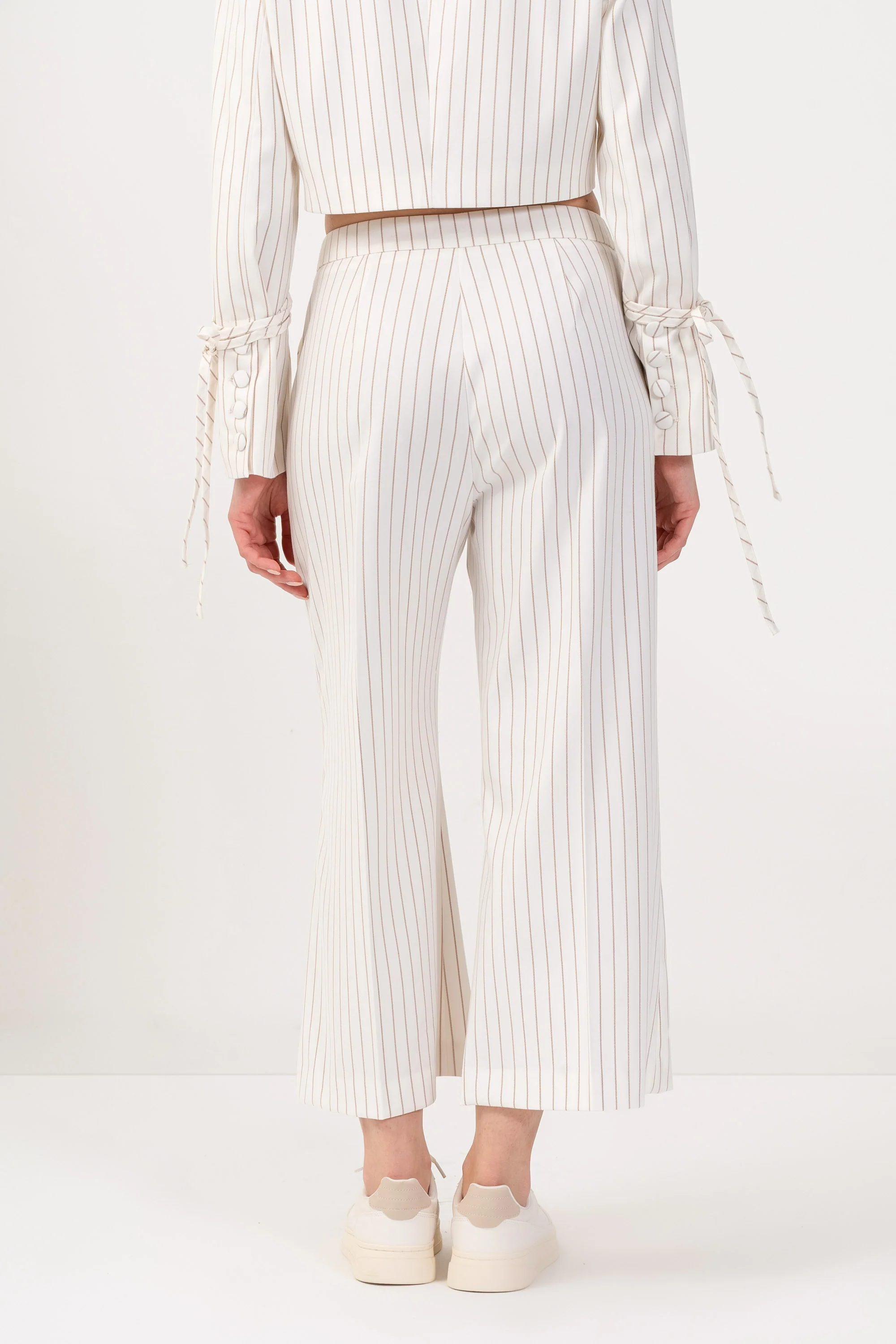 Pantaloni cropped a righe - PANTALONE FASHION GALENAX - Image 4