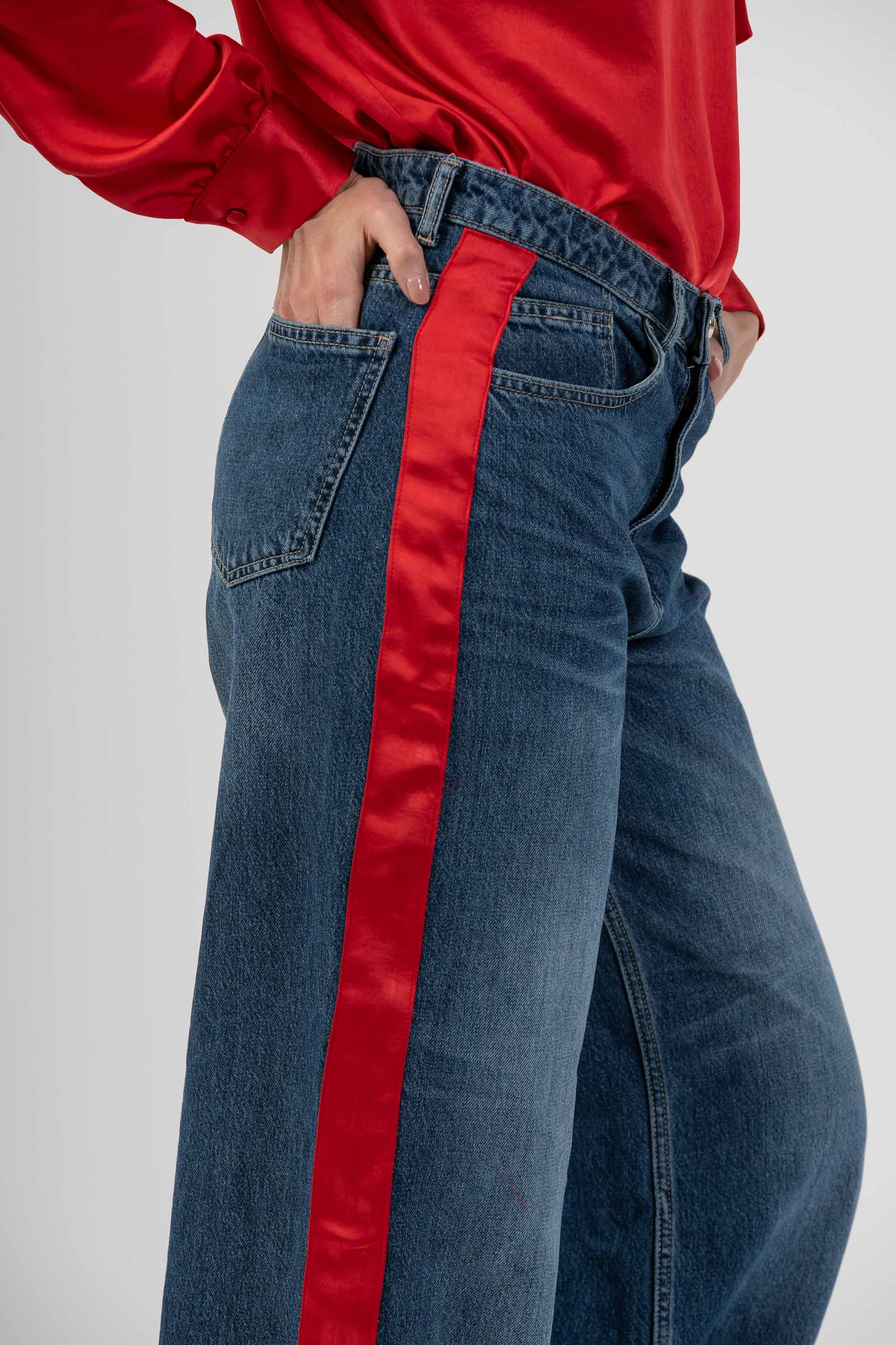 Pantaloni in denim con banda laterale - PANTALONE DENIM SINGOLX - Image 3