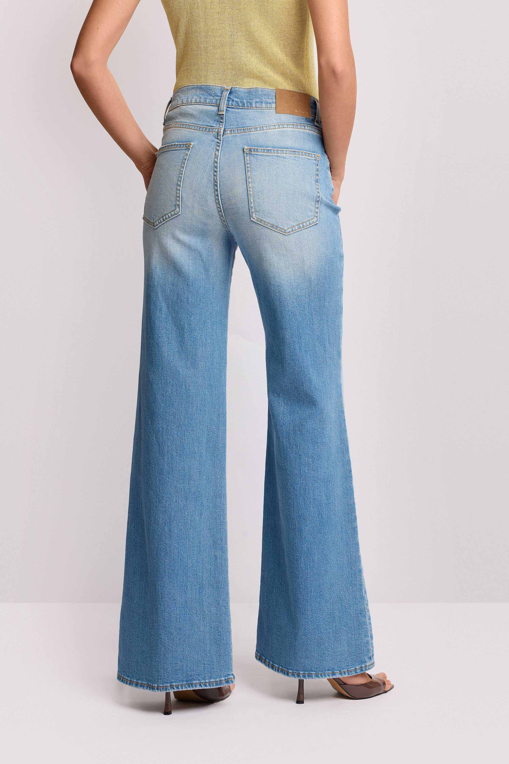 Pantaloni in denim design wide leg - Pantalone Denim GERBERT - Image 3