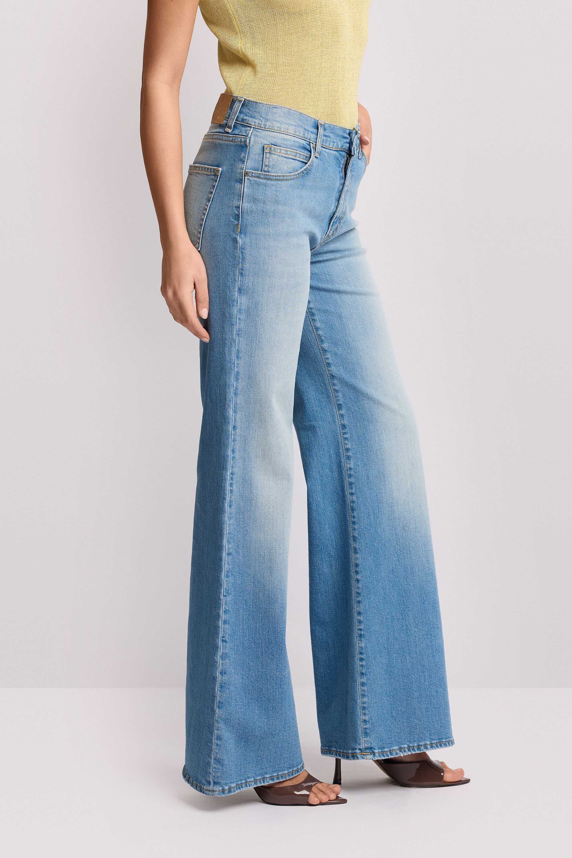 Pantaloni in denim design wide leg - Pantalone Denim GERBERT - Image 4