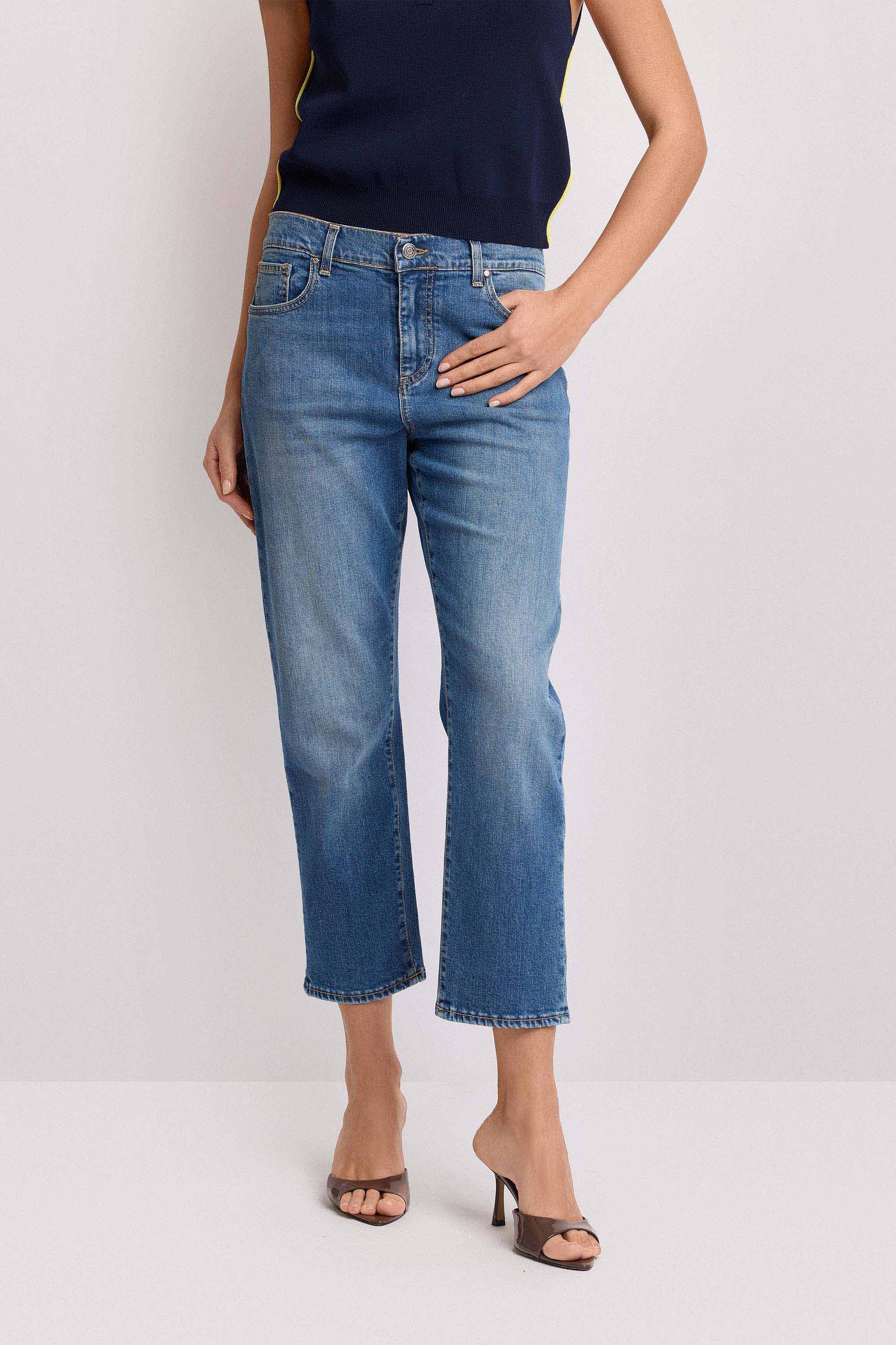 Pantaloni denim fit cropped - Pantalone Denim GERMAINE