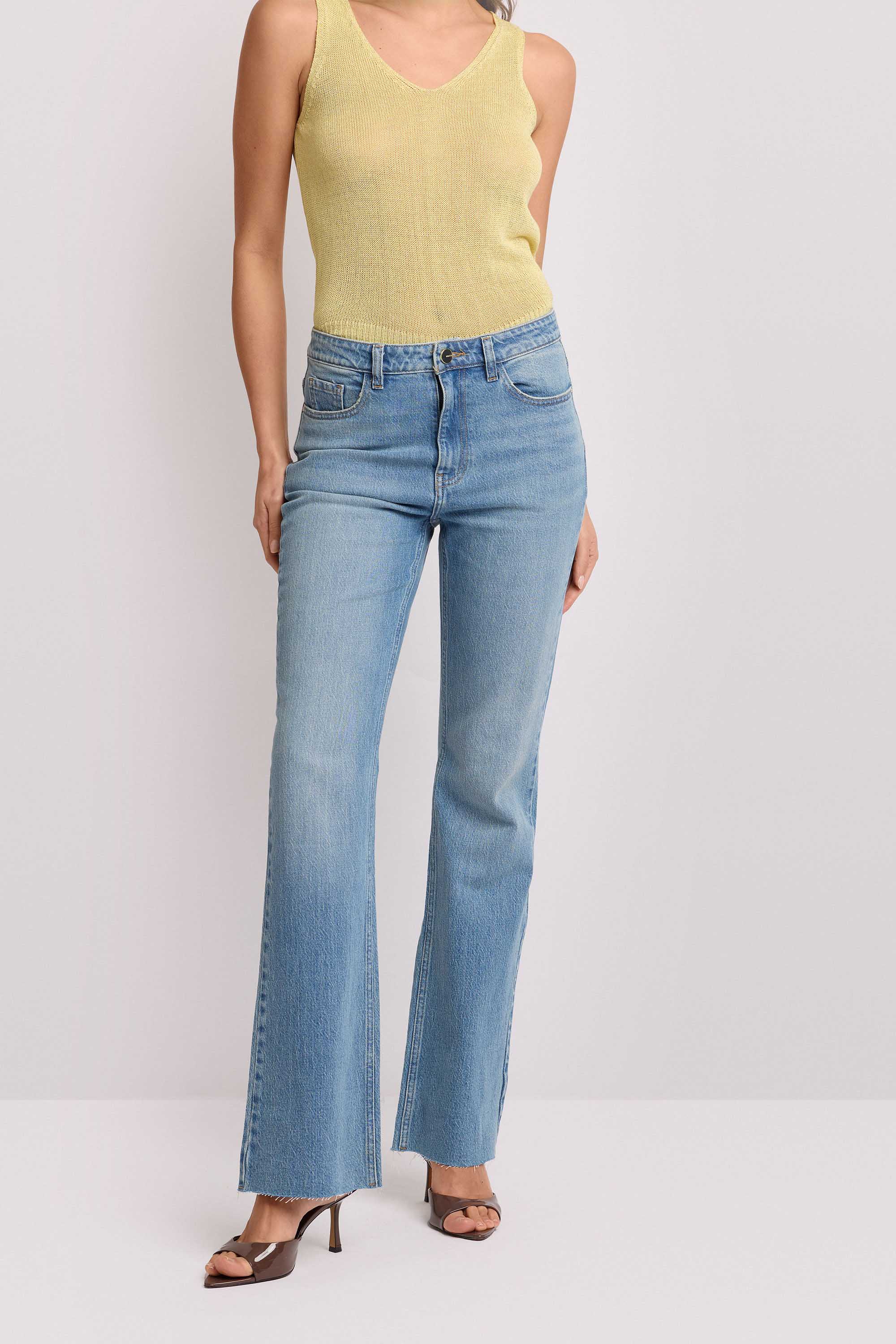 Pantaloni in denim flare cut - Pantalone Denim FALASTUR
