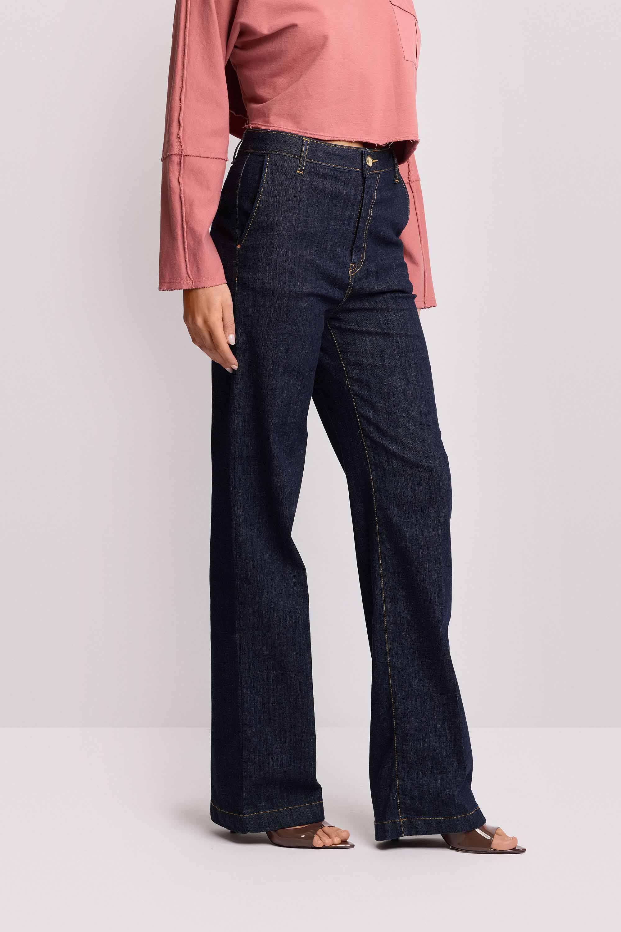 Pantaloni denim modello flare - Pantalone Denim CALINDIR - Image 4