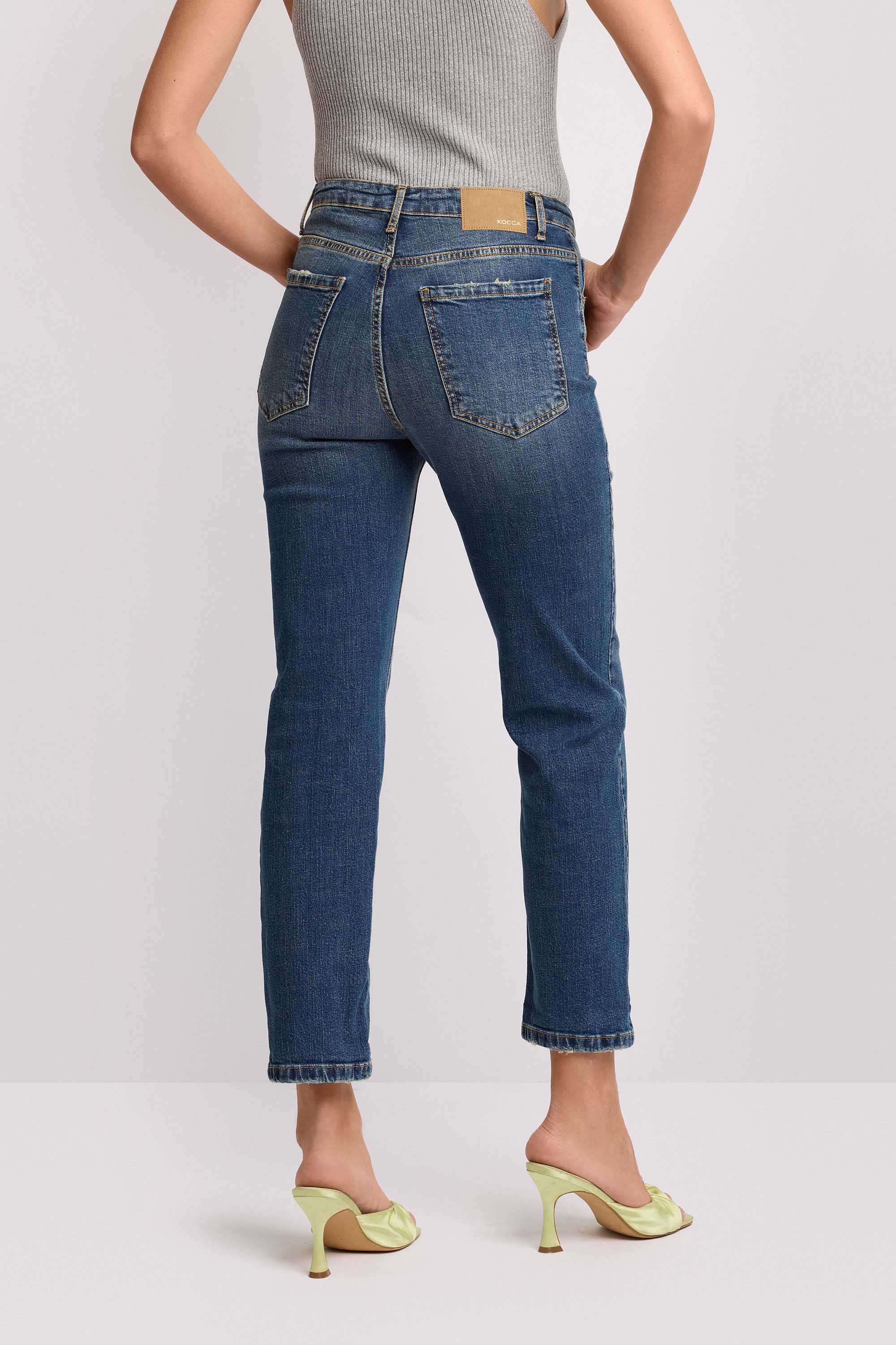 Pantaloni in denim taglio cropped - Pantalone Denim GRANT - Image 3