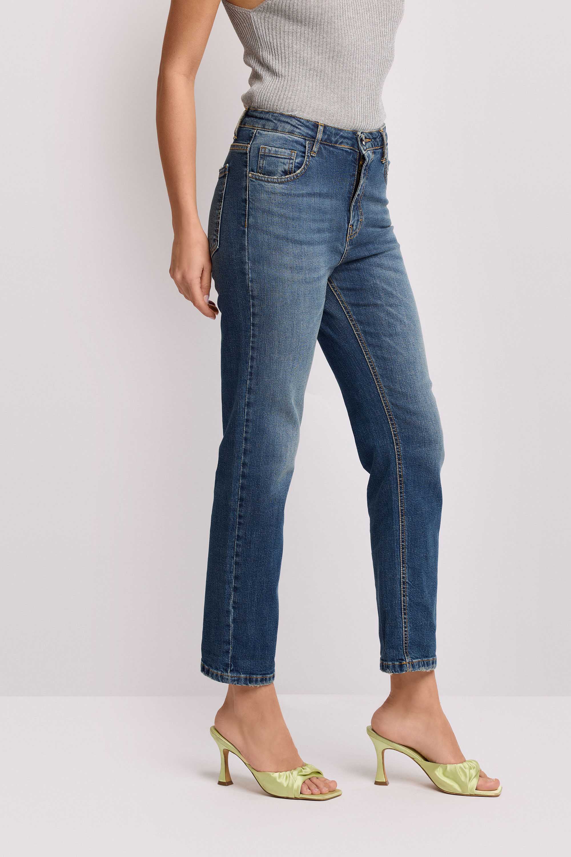 Pantaloni in denim taglio cropped - Pantalone Denim GRANT - Image 4
