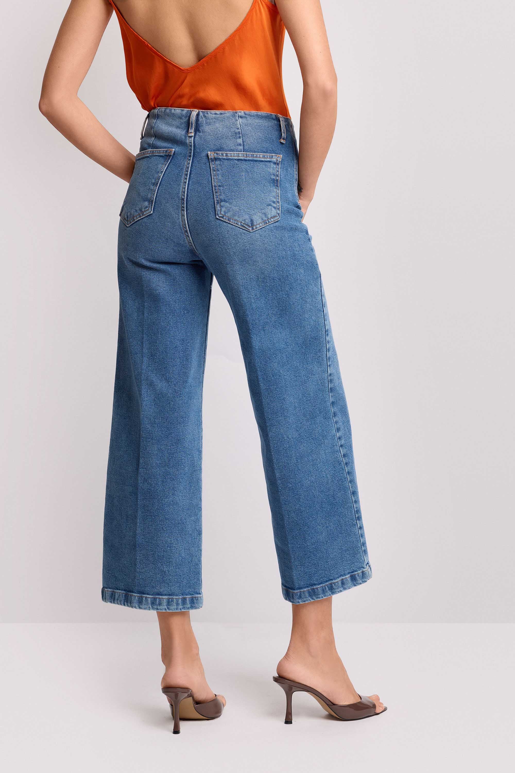 Pantaloni in denim vita alta - Pantalone Denim ATULYA - Image 3