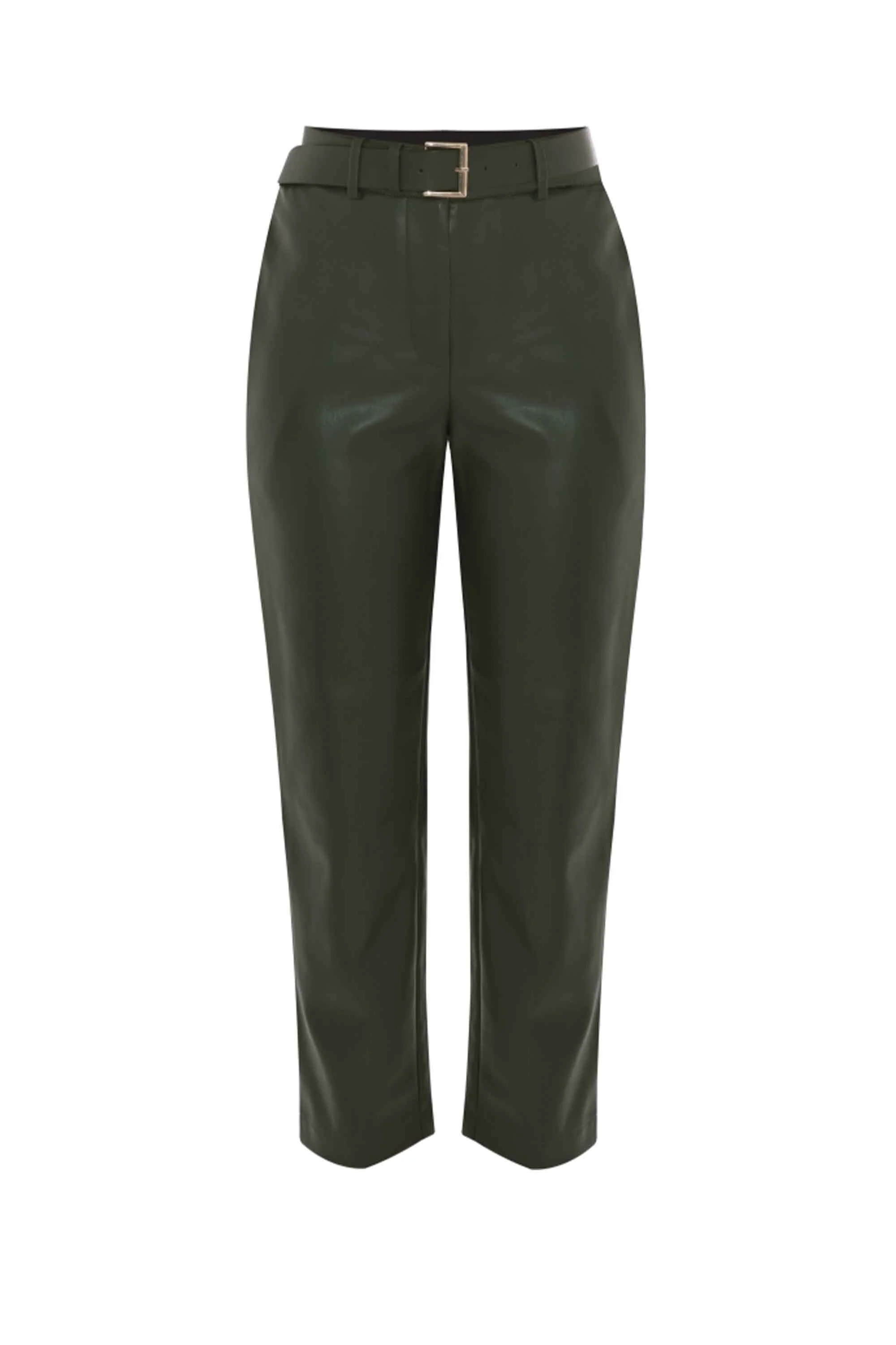 Pantaloni in ecopelle con cintura - Pantaloni Maritusa - Image 5