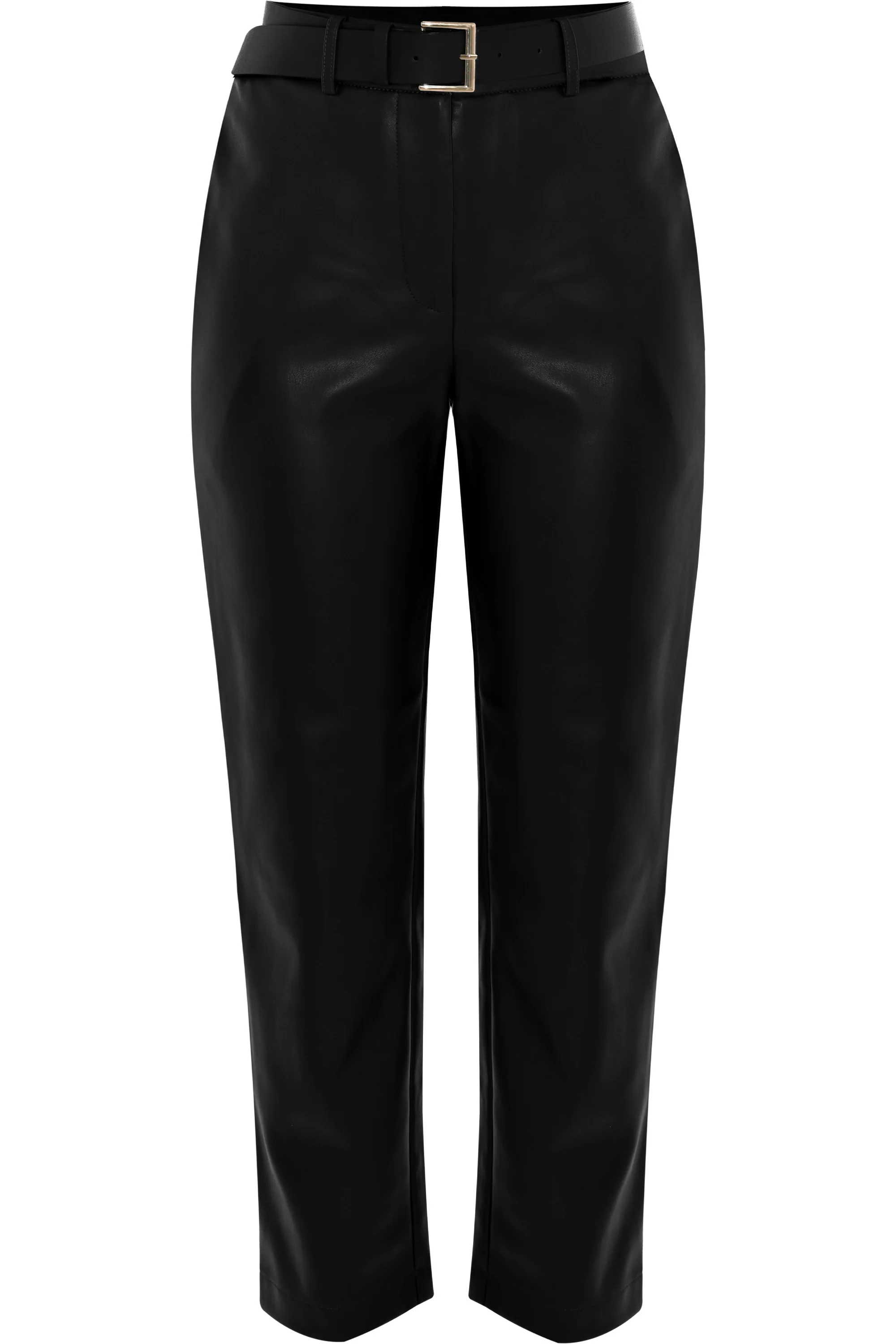 Pantaloni in ecopelle con cintura - Pantaloni Maritusa - Image 6