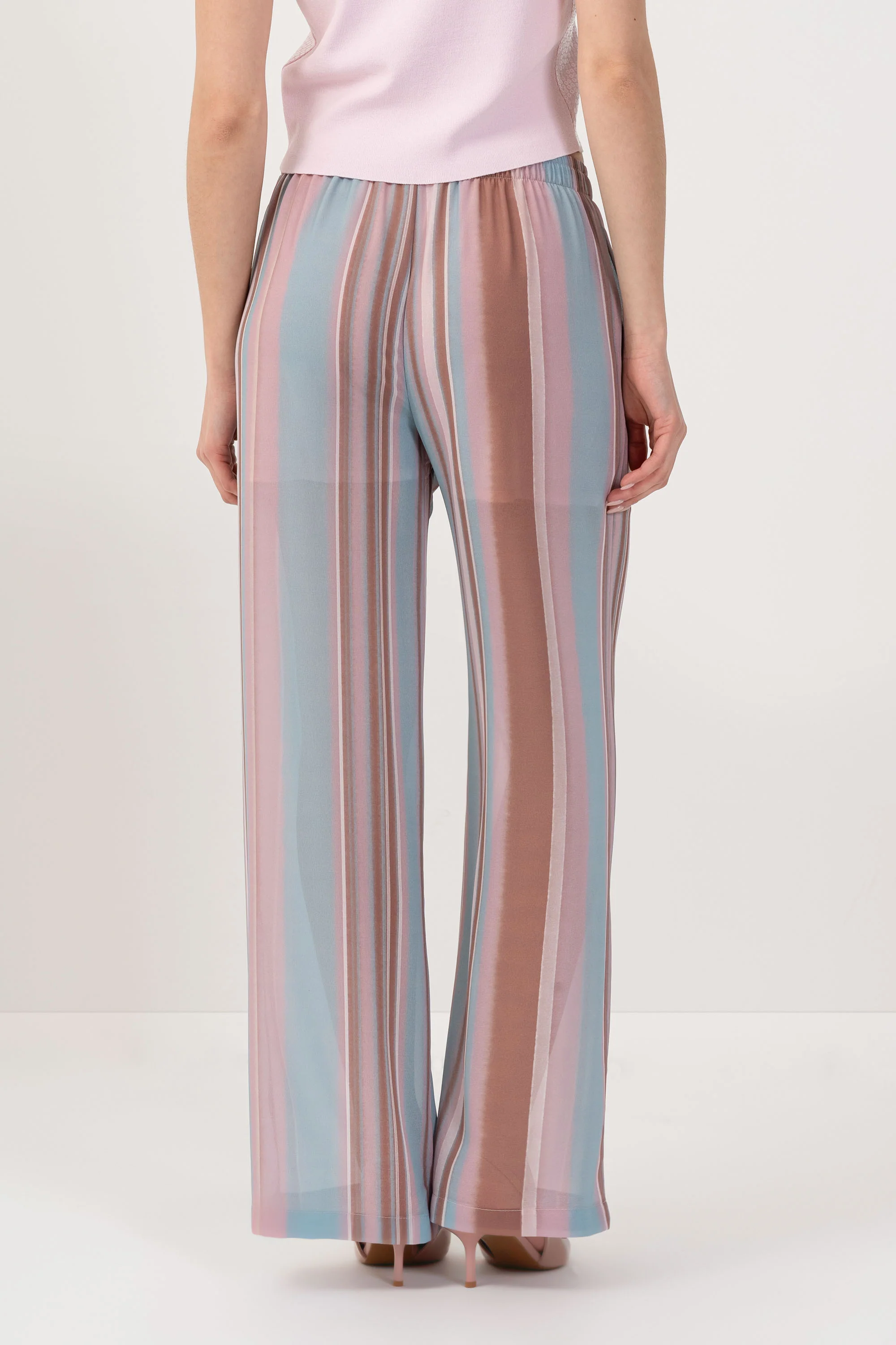 Pantaloni fantasia a righe con coulisse - PANTALONE FASHION ERINDAX - Image 4
