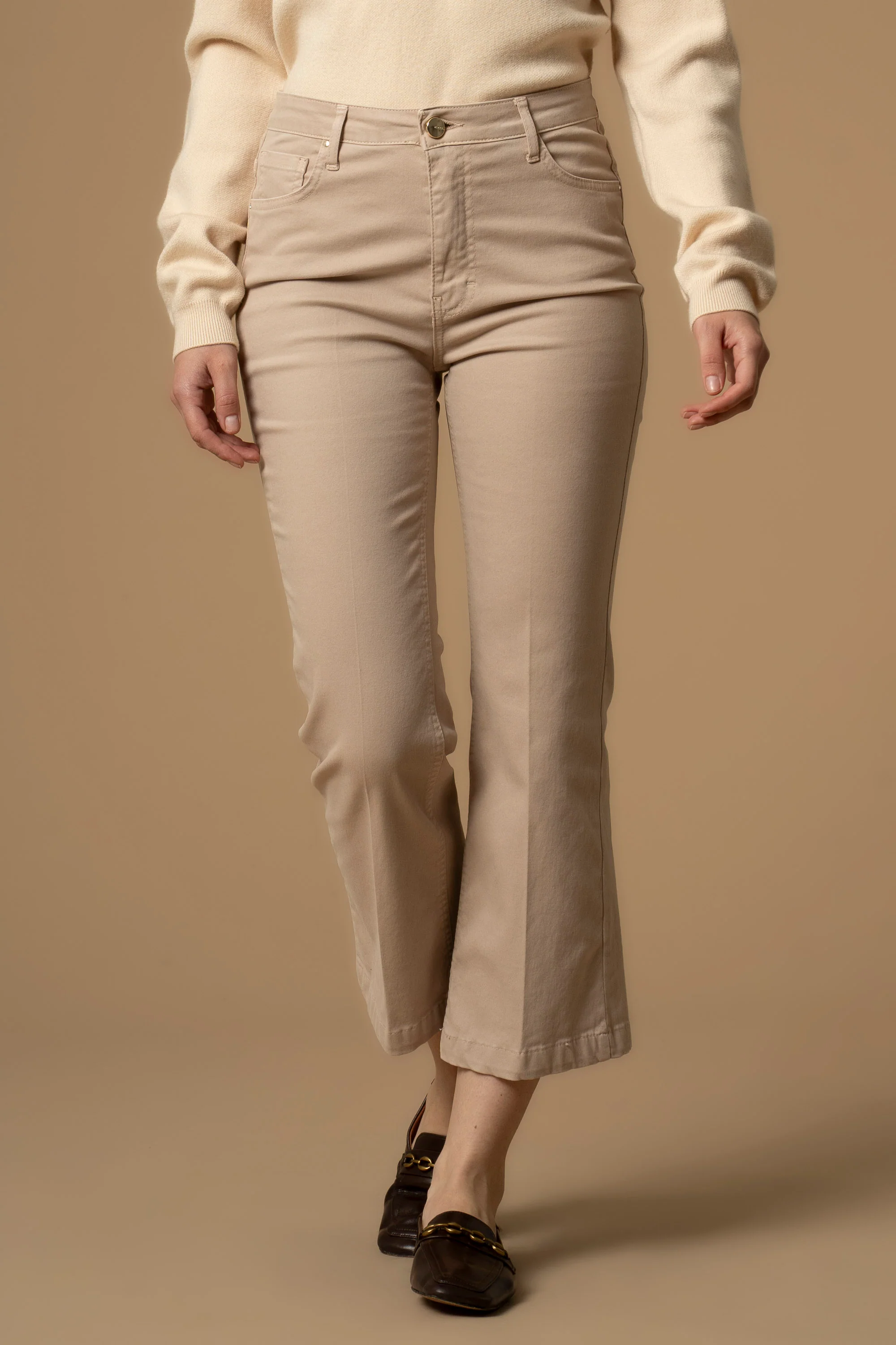 Pantaloni flare alla caviglia - Pantaloni Color Dalevi