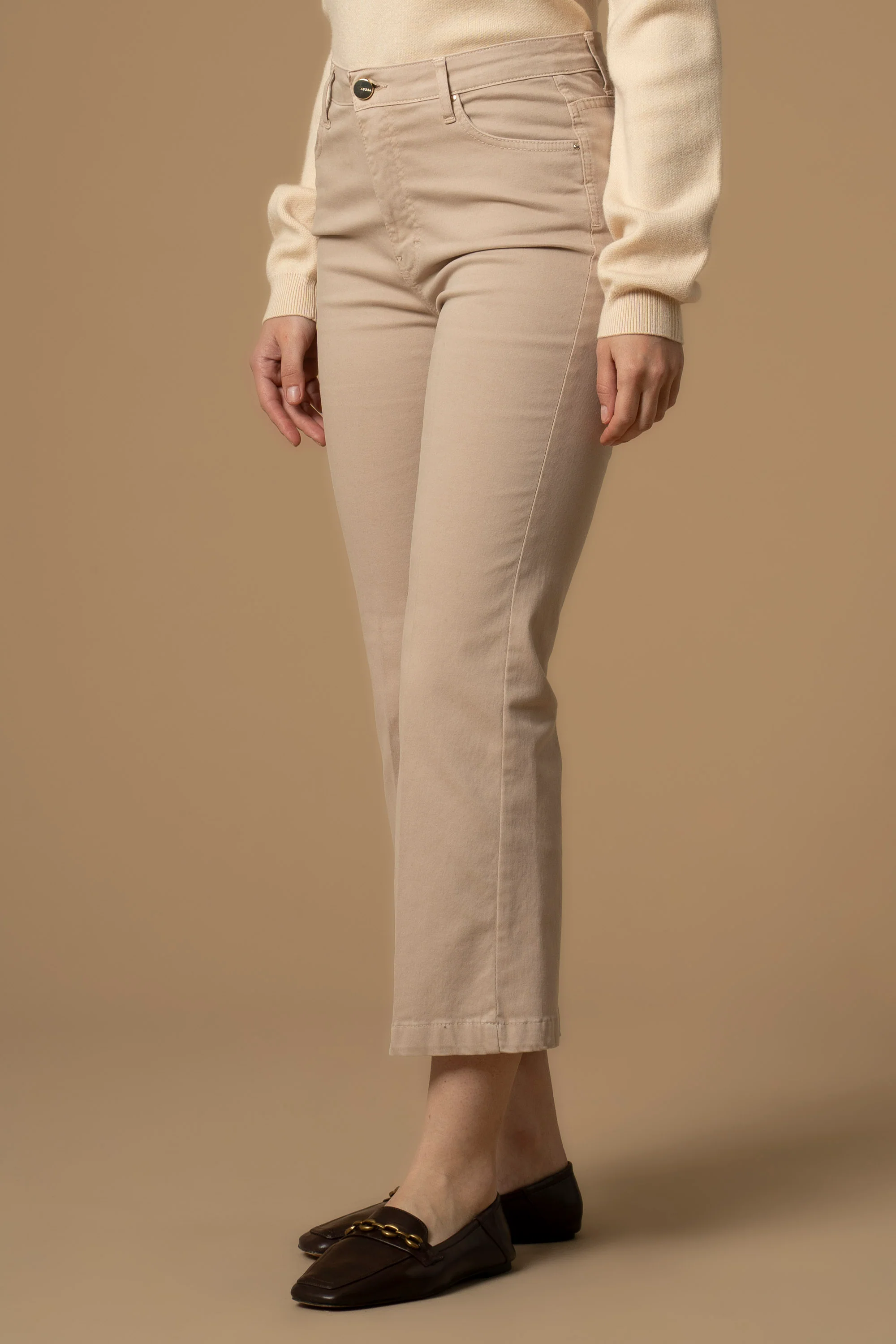 Pantaloni flare alla caviglia - Pantaloni Color Dalevi - Image 3