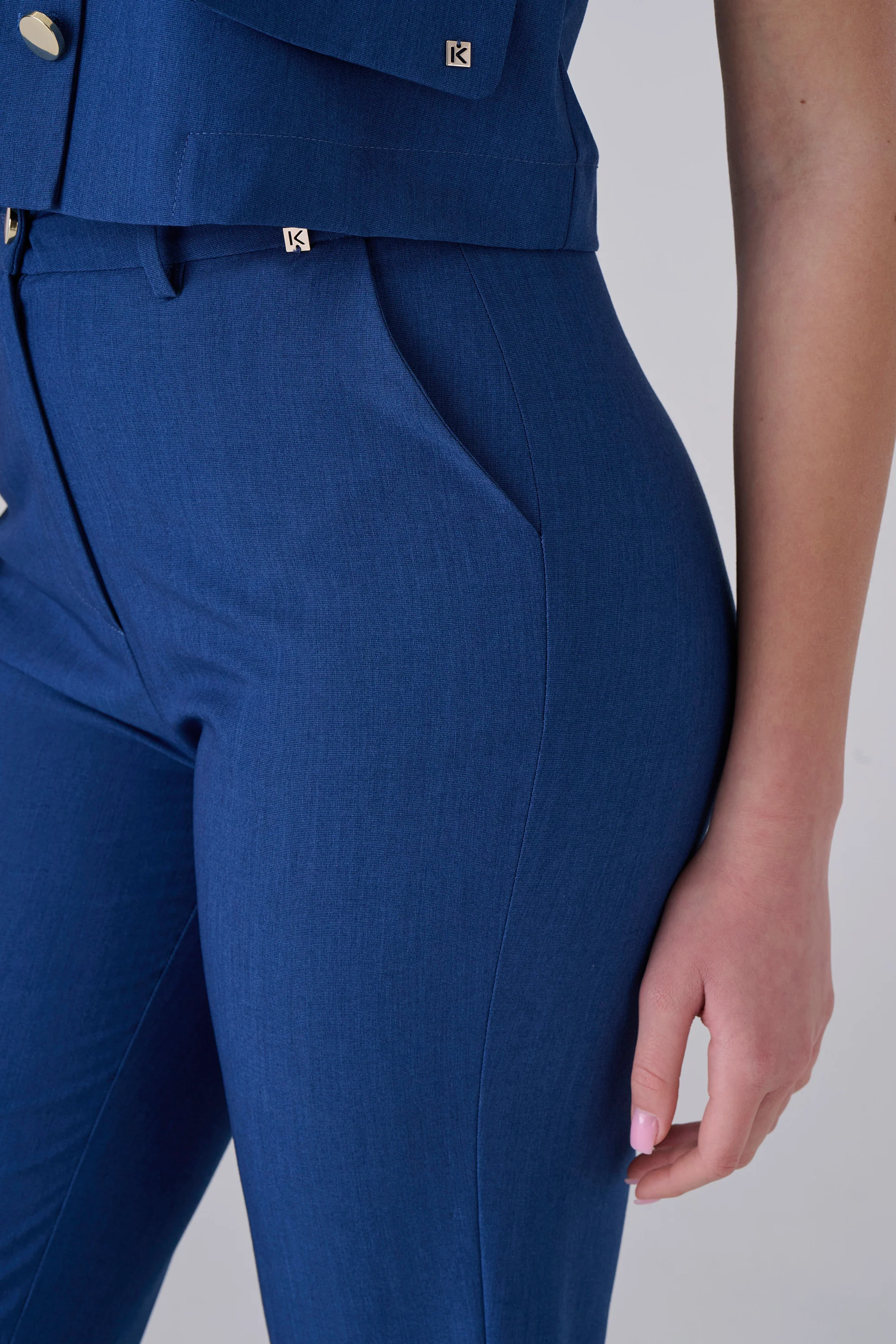 Pantaloni flare blu - PANTALONE AXOKX - Image 2