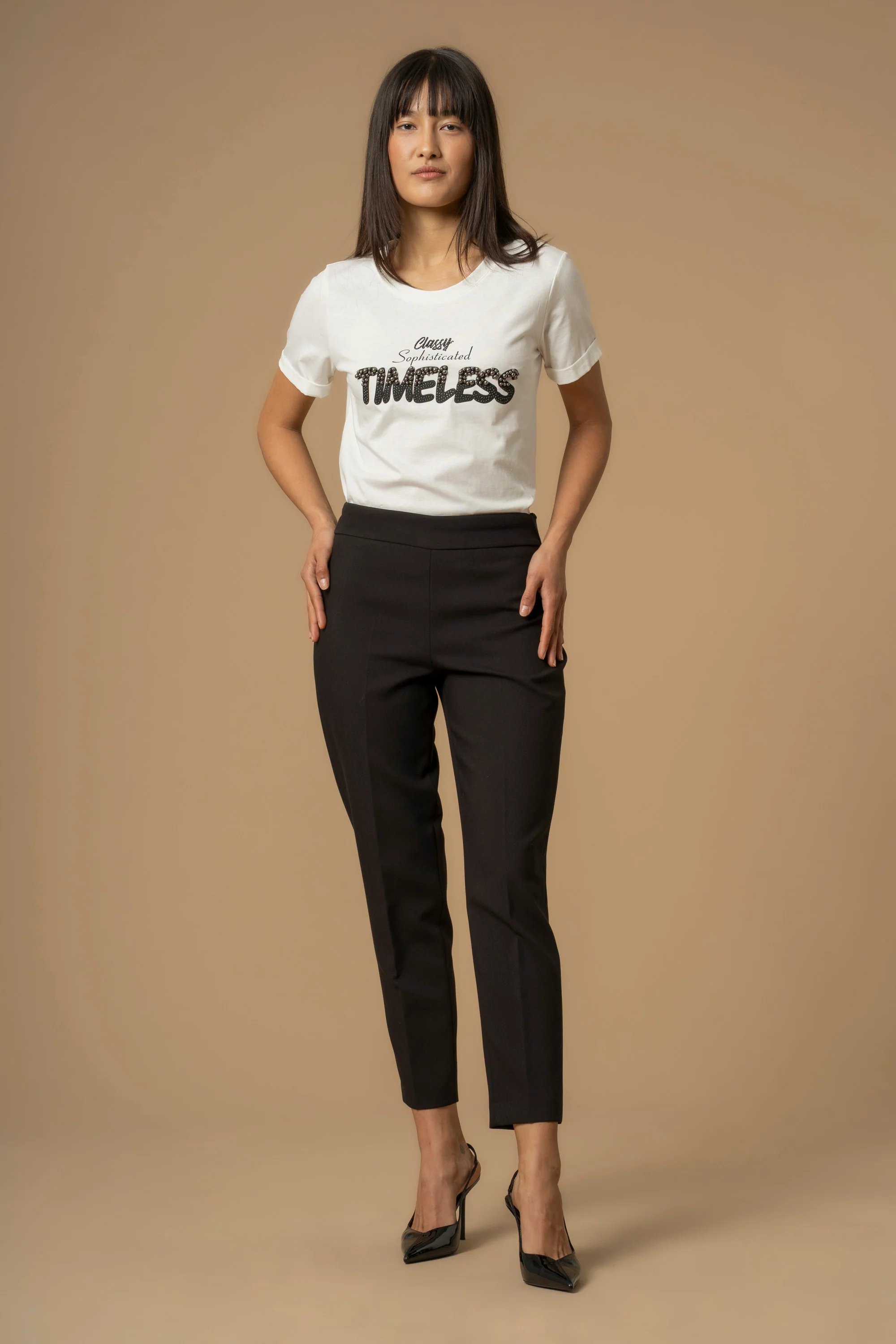 Pantaloni flare stile minimal - Pantaloni Amalio - Image 5