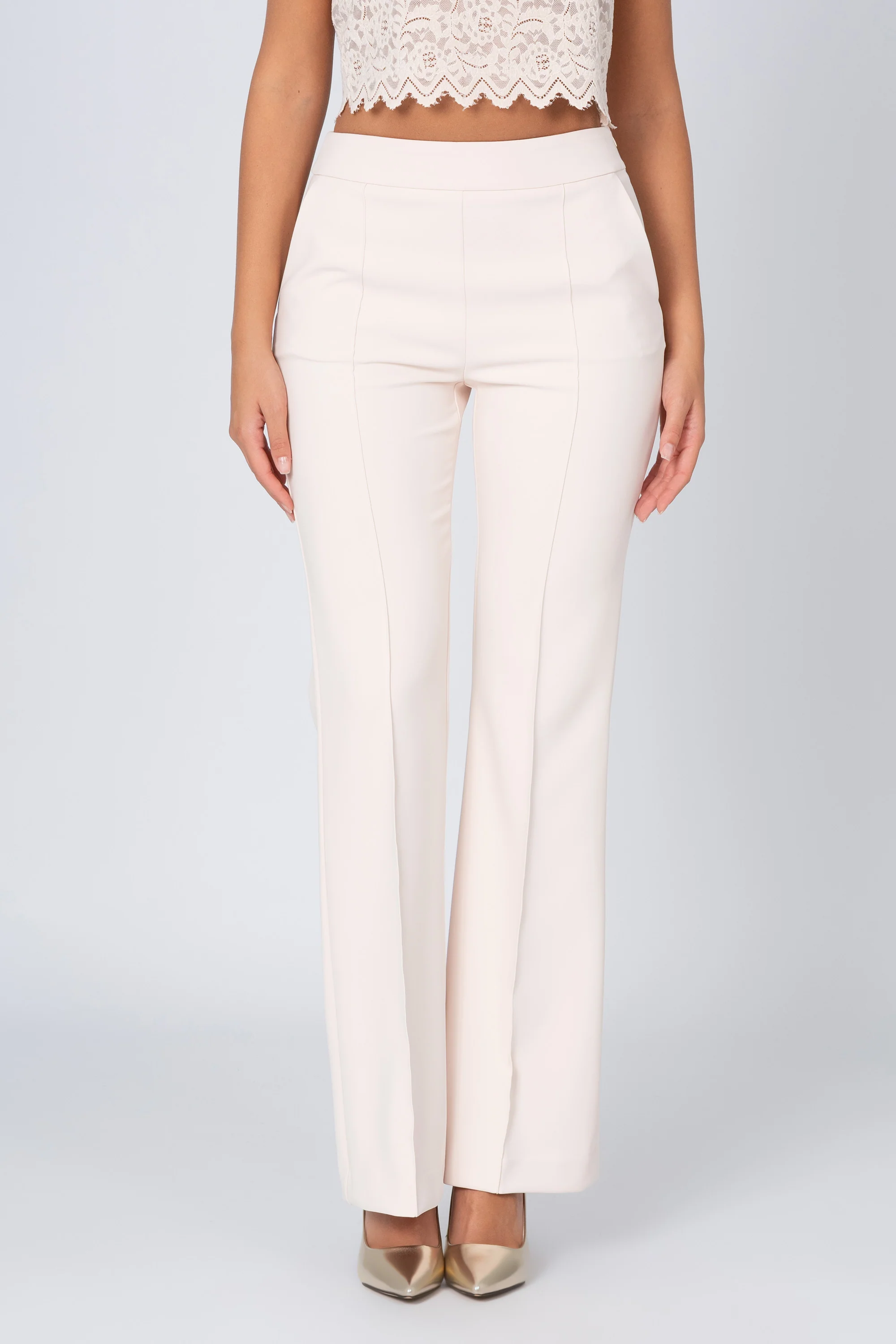 Pantaloni flare a vita alta - Pantalone Fashion SNOWX