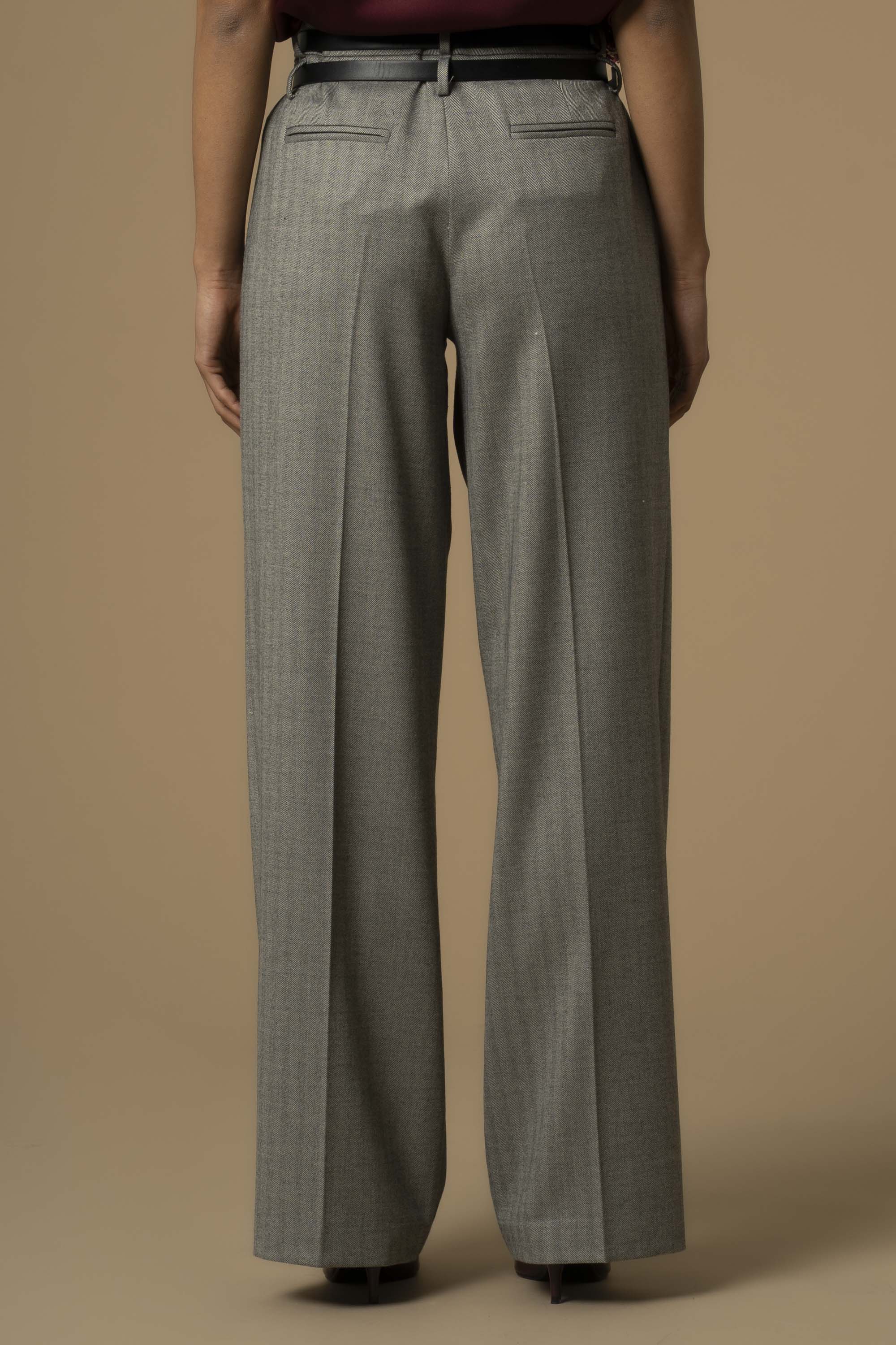 Pantaloni fluidi con doppia cintura - Pantaloni Gregor - Image 4