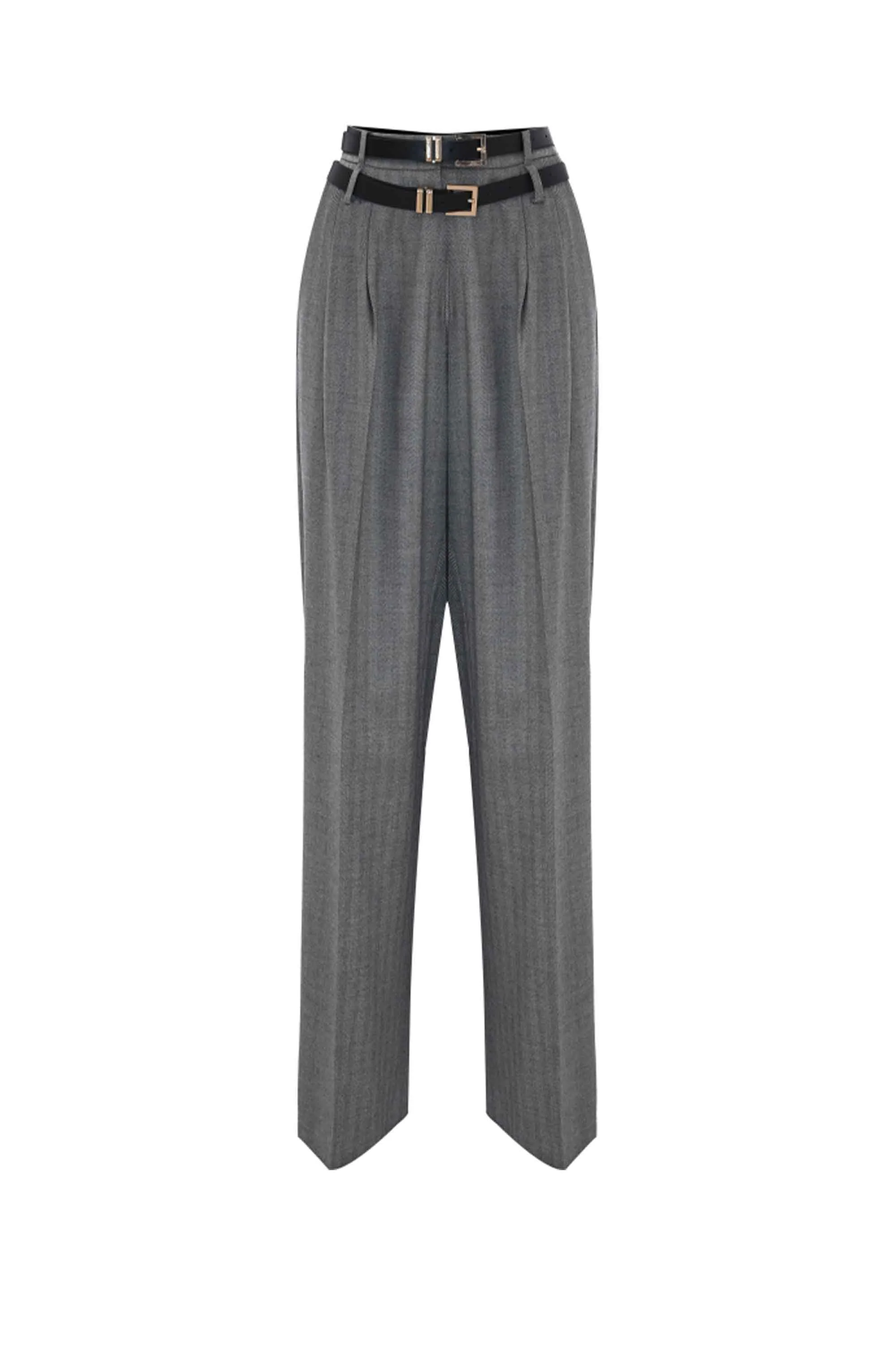 Pantaloni fluidi con doppia cintura - Pantaloni Gregor - Image 5