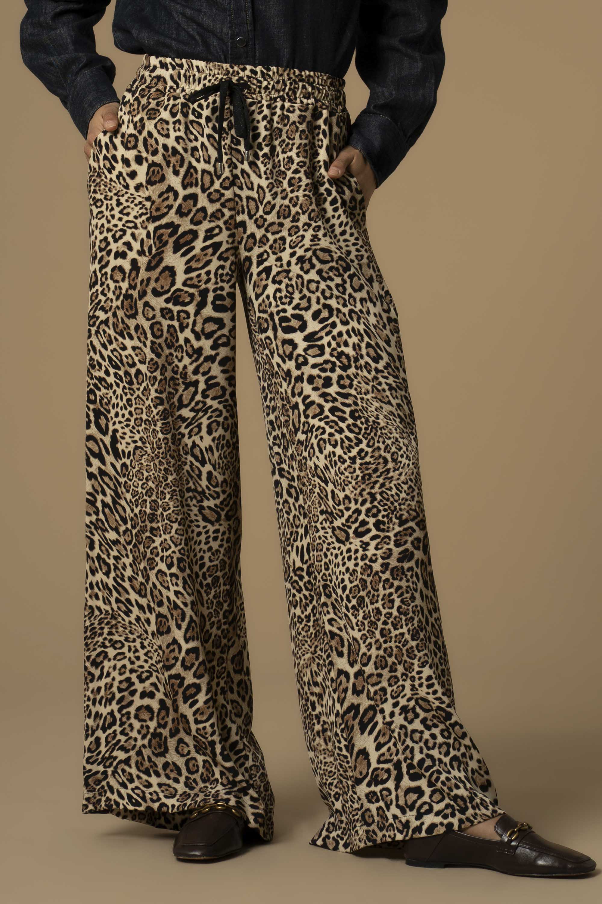 Pantaloni larghi con stampa animalier - Pantaloni Anil