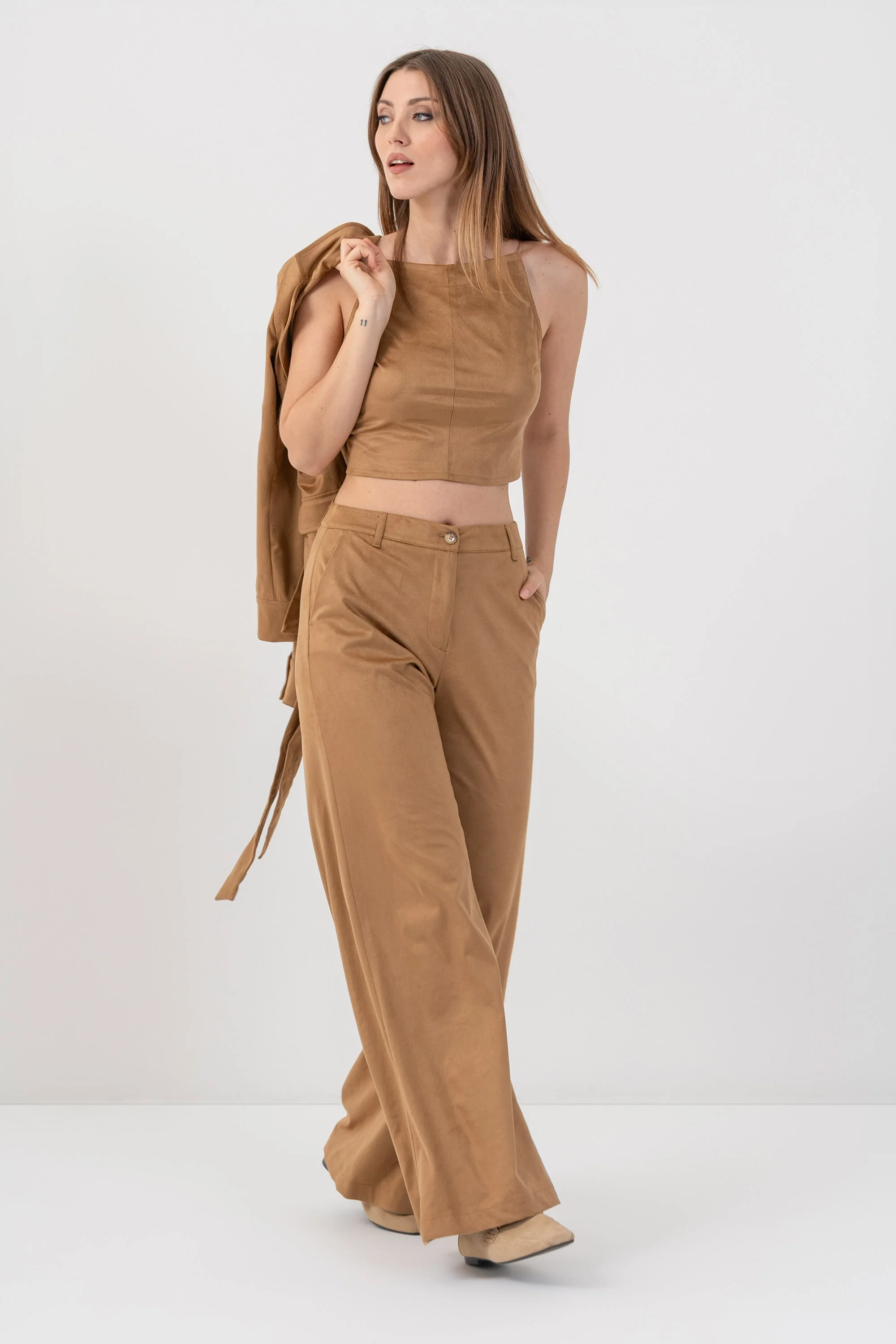 Pantaloni larghi a vita alta - PANTALONE FASHION CERVOX - Image 2
