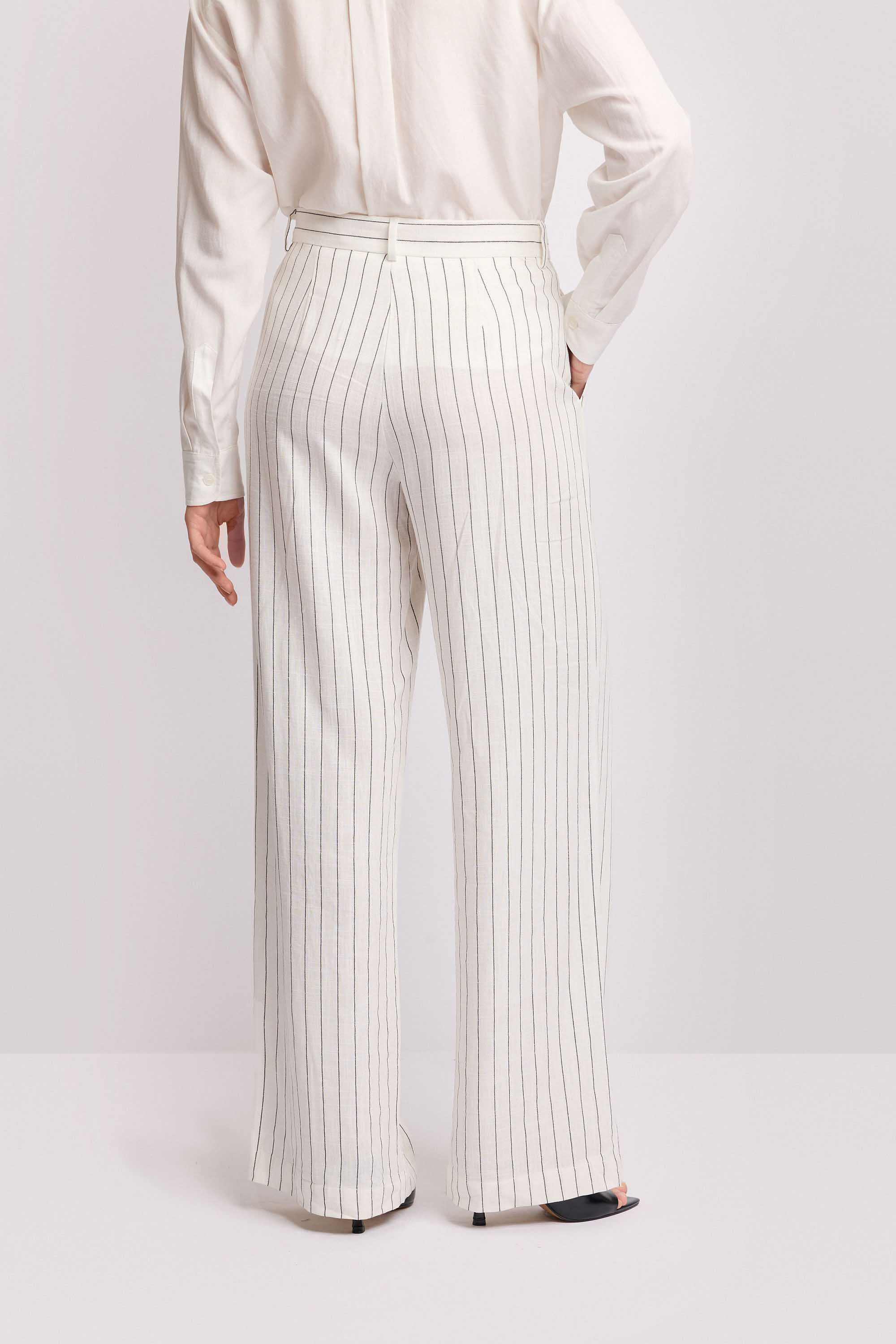 Pantaloni a palazzo gessati - Pantalone MILTON - Image 3