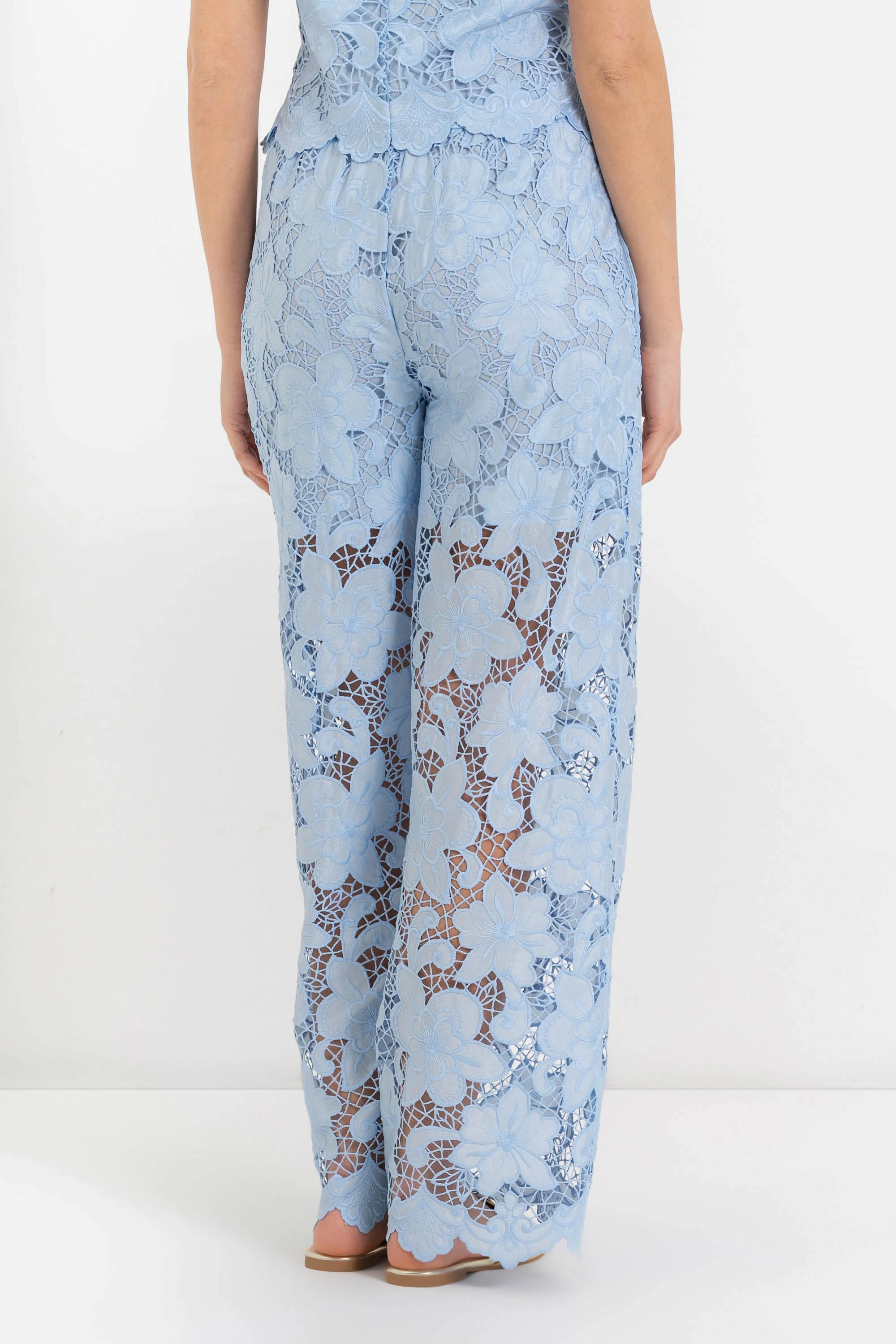 Pantaloni palazzo in pizzo - Pantalone Fashion KEDSAX - Image 5