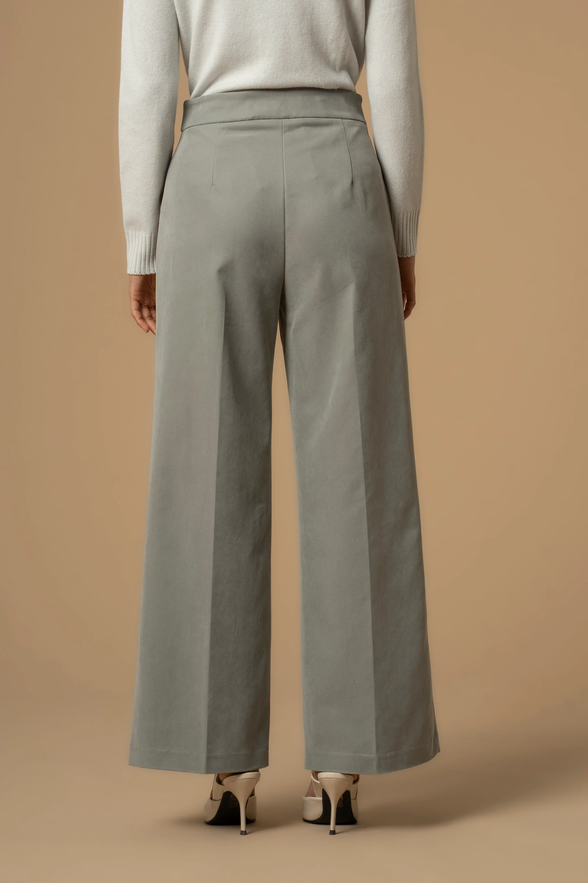 Pantaloni a palazzo con tasche alla francese - Pantaloni Lareina - Image 4