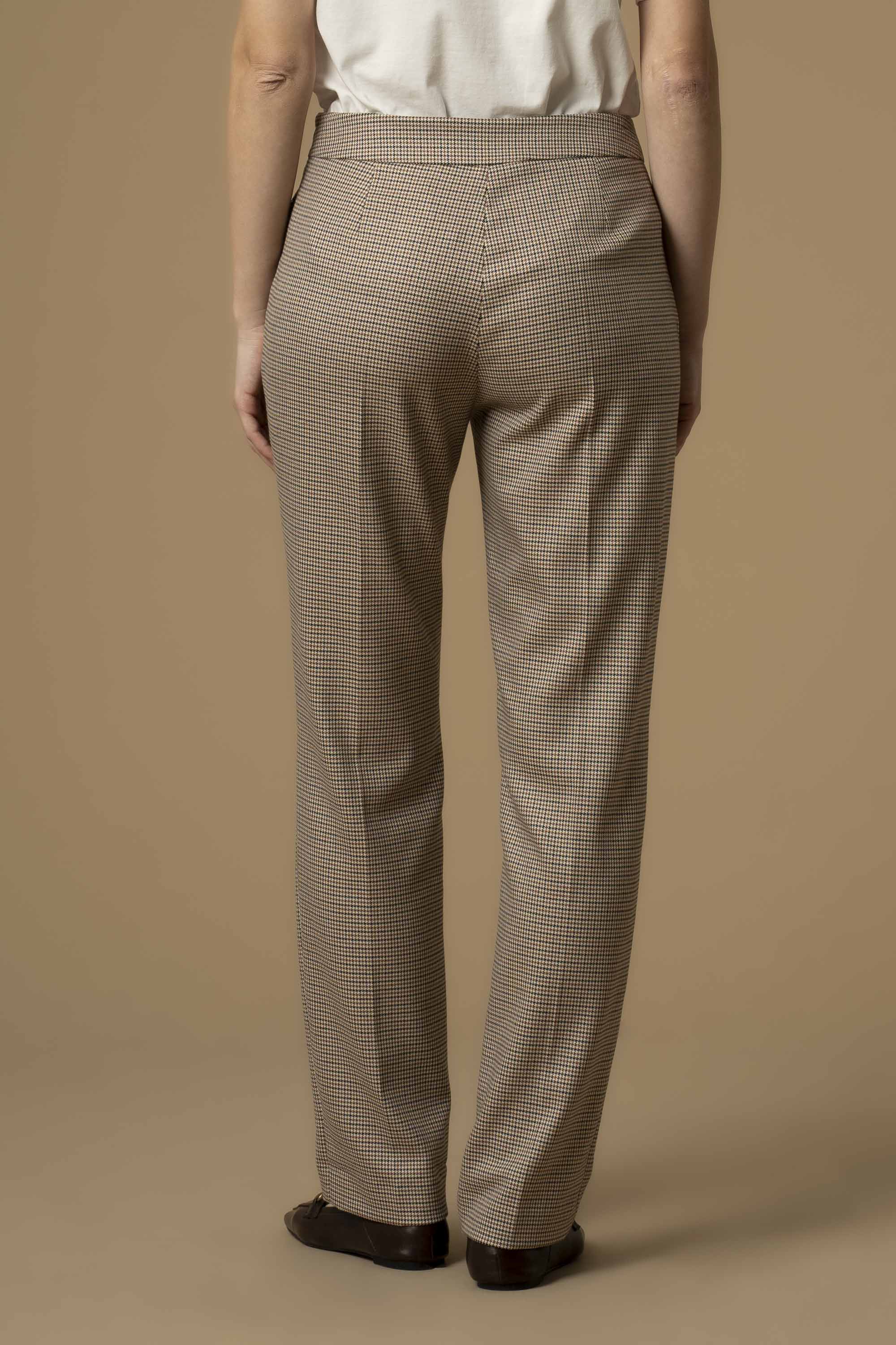 Pantaloni in pied de poule con piega - Pantaloni Jelmino - Image 4