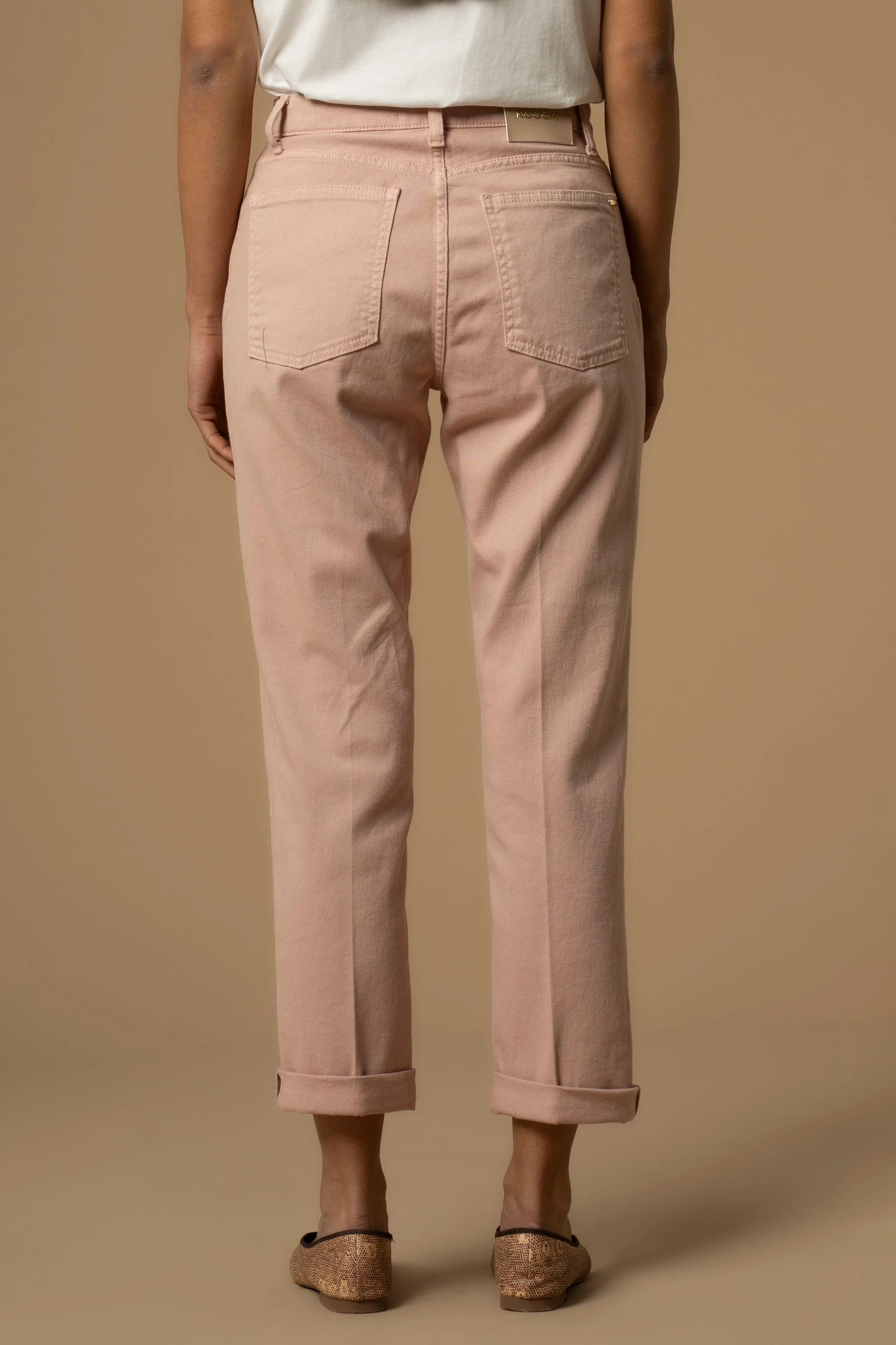 Pantaloni con piega e risvolto - Pantaloni Color Grant - Image 9