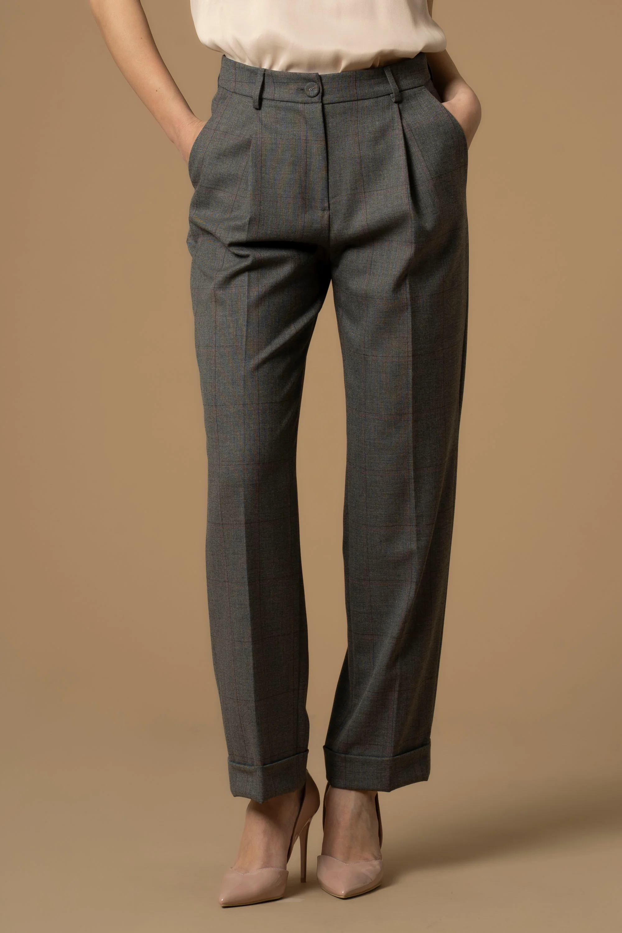 Pantaloni a quadri taglio classico - Pantaloni Hattilas
