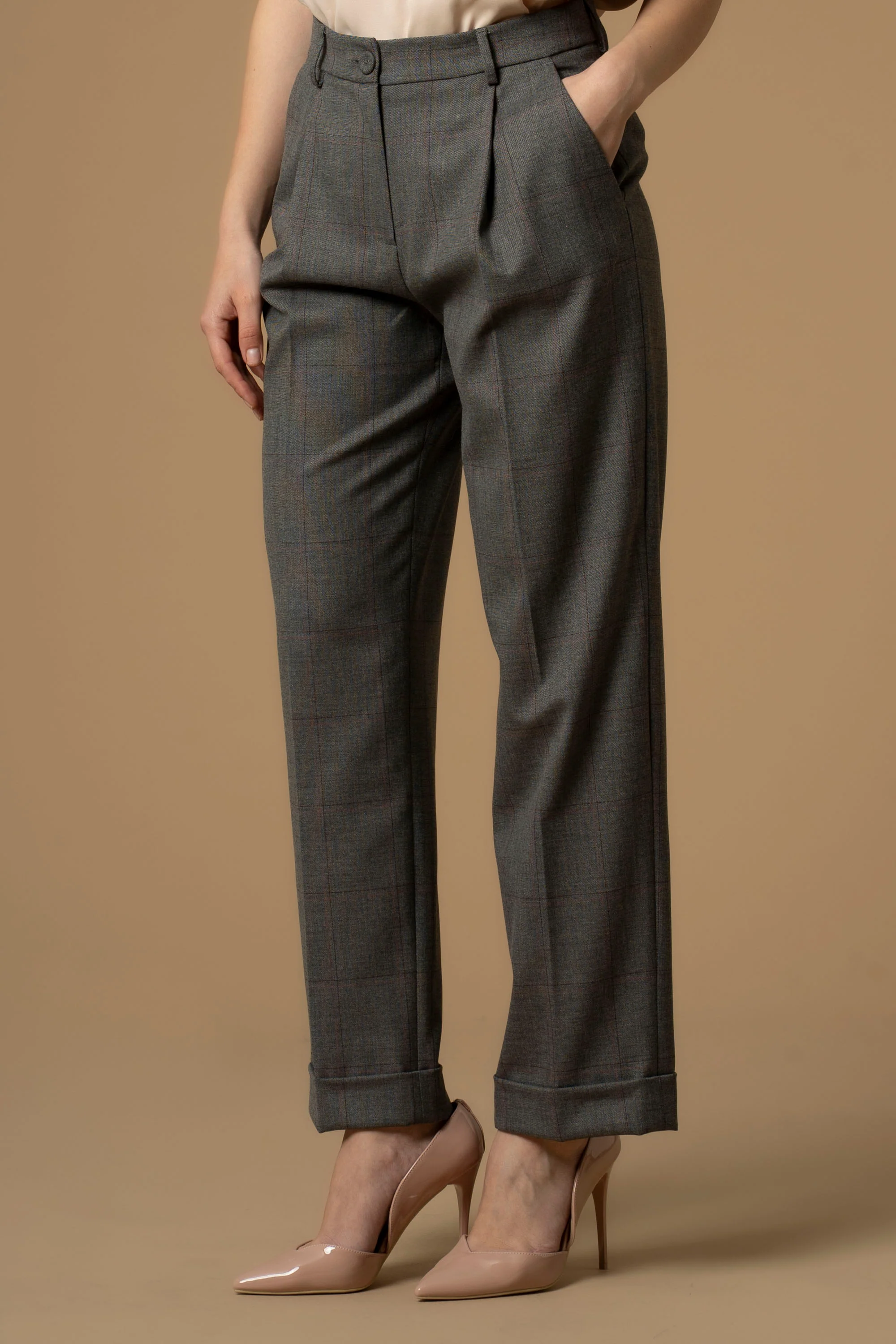 Pantaloni a quadri taglio classico - Pantaloni Hattilas - Image 2
