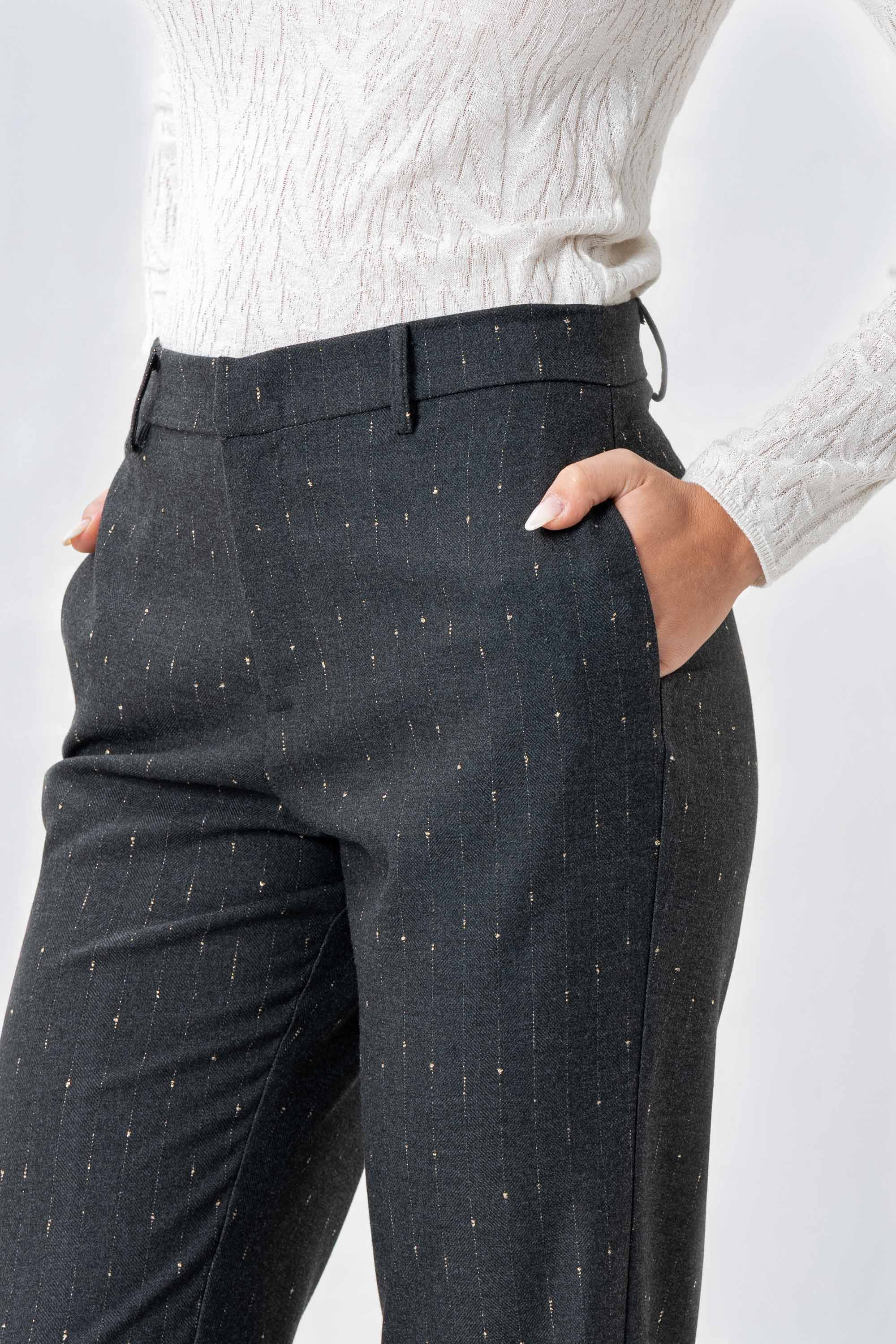 Pantaloni sartoriali in lurex - PANTALONE FASHION ENLOSSX - Image 3