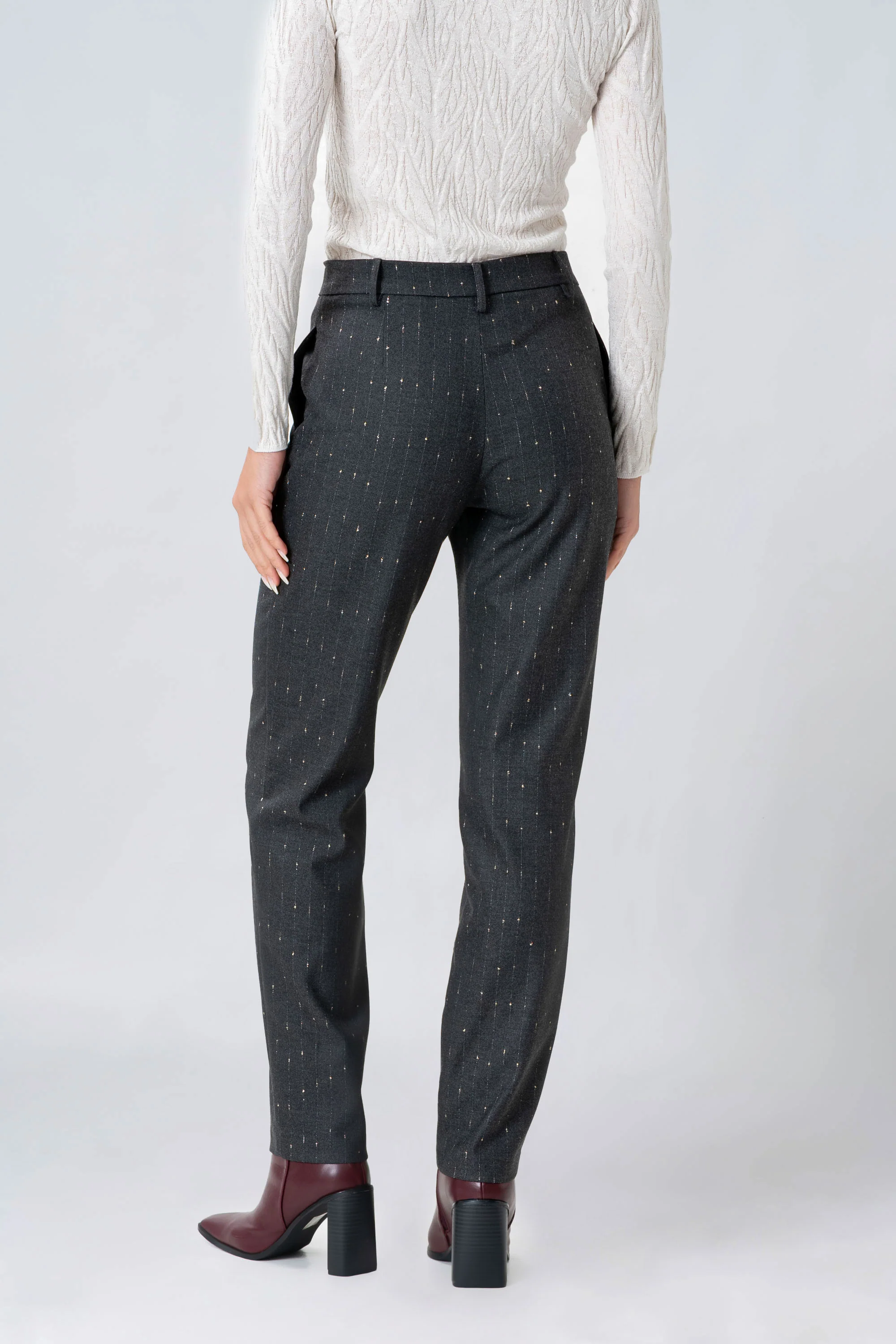 Pantaloni sartoriali in lurex - PANTALONE FASHION ENLOSSX - Image 4