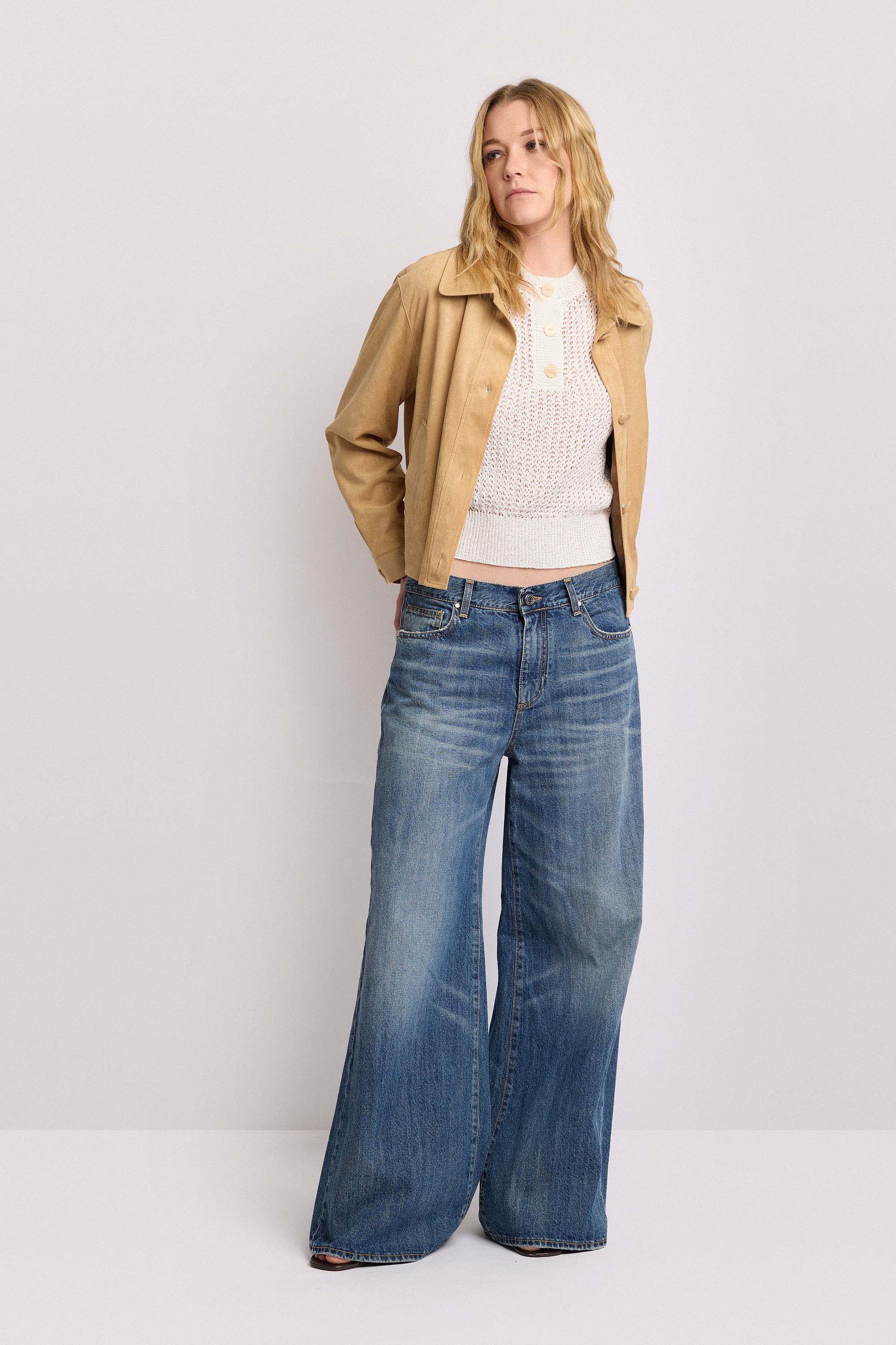 Pantaloni stile baggy gamba larga - Pantalone Denim GERD - Image 2