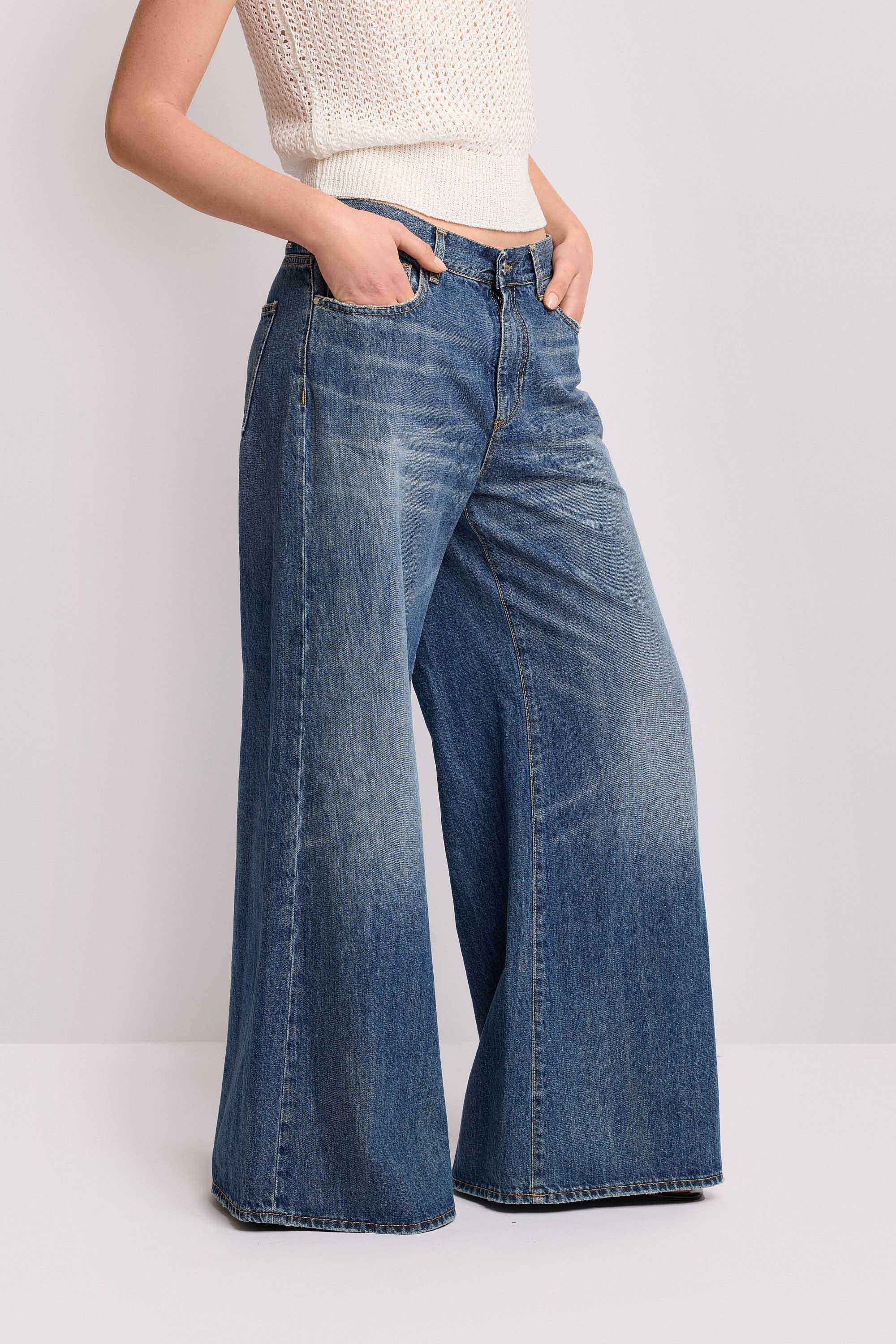 Pantaloni stile baggy gamba larga - Pantalone Denim GERD - Image 4