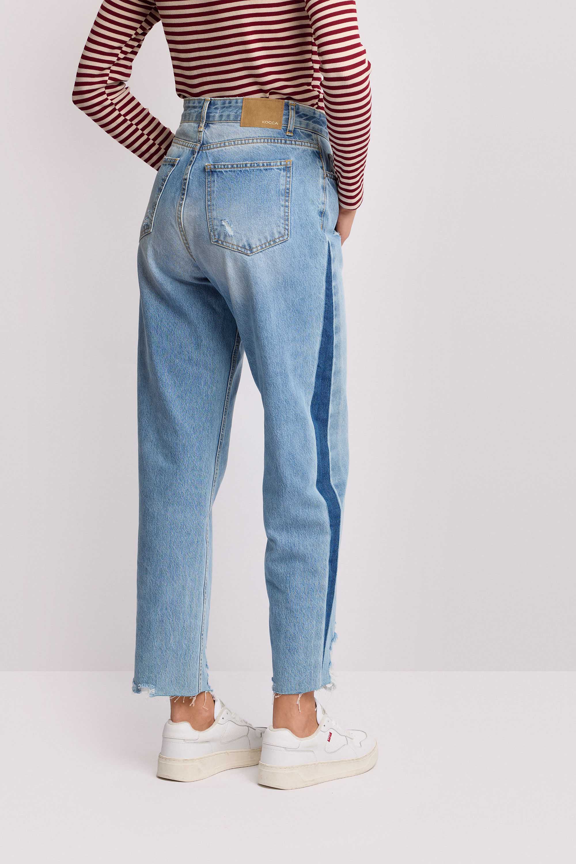 Pantaloni stile boyfriend con inserto laterale - Pantalone Denim LEARINA - Image 3