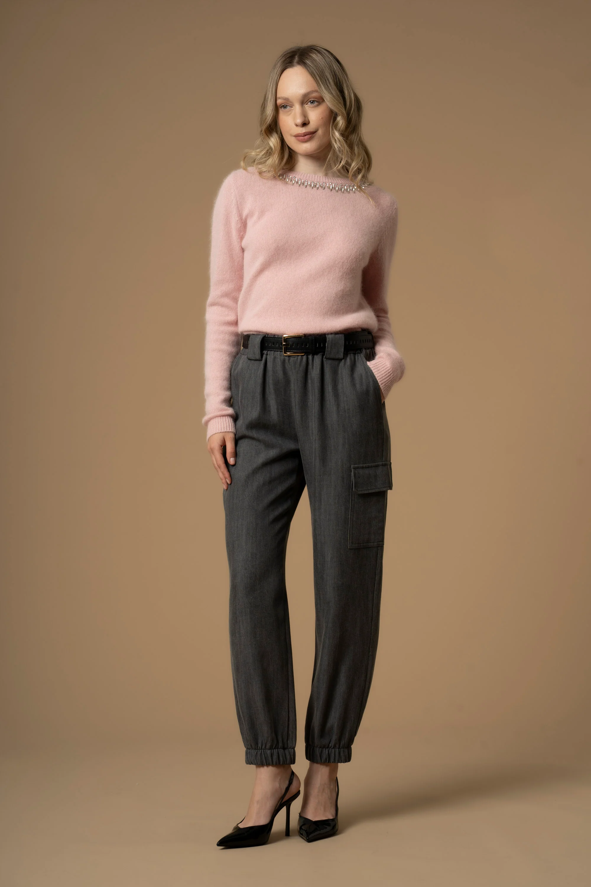 Pantaloni in stile parachute con tasca - Pantaloni Benilde - Image 2