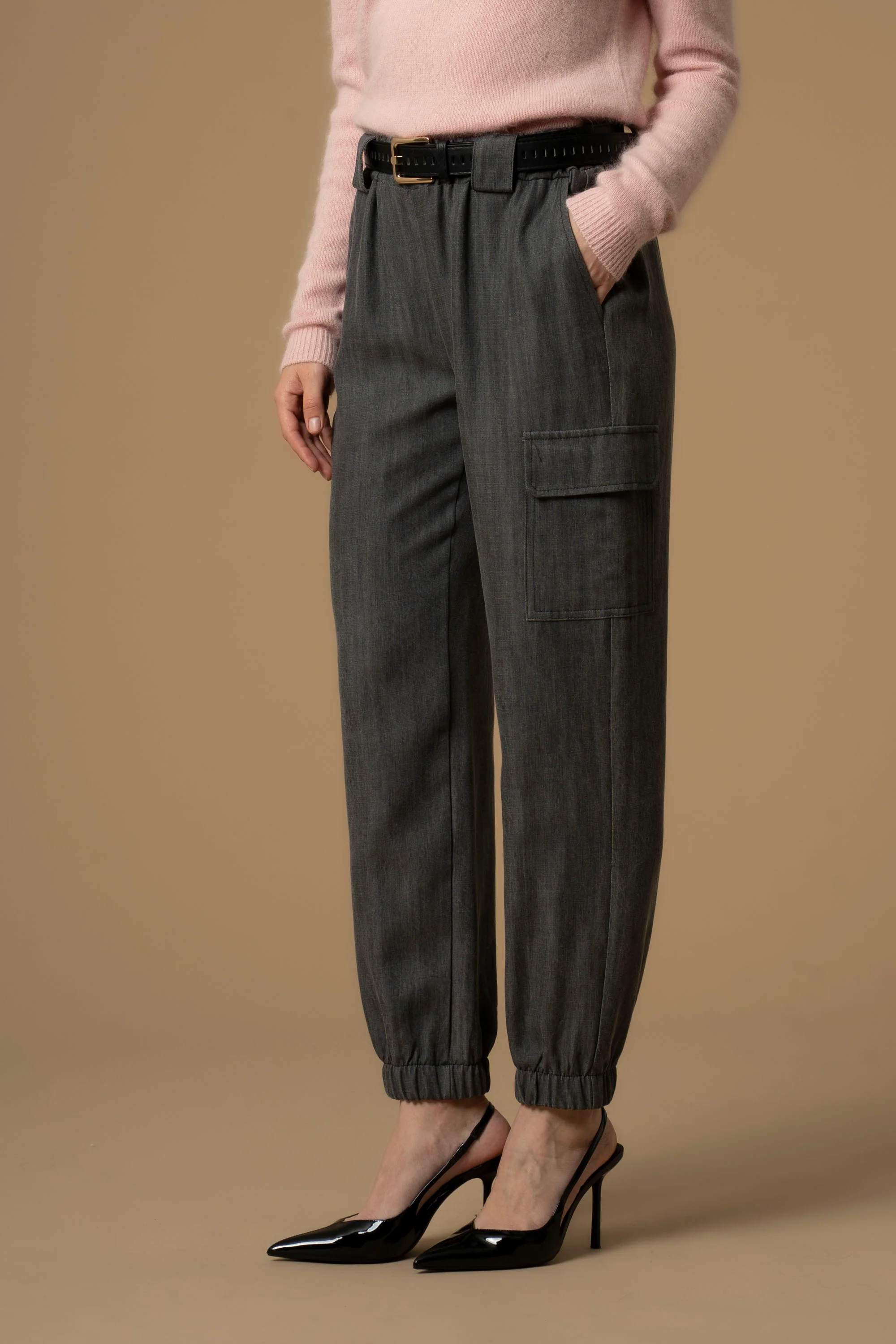Pantaloni in stile parachute con tasca - Pantaloni Benilde - Image 3
