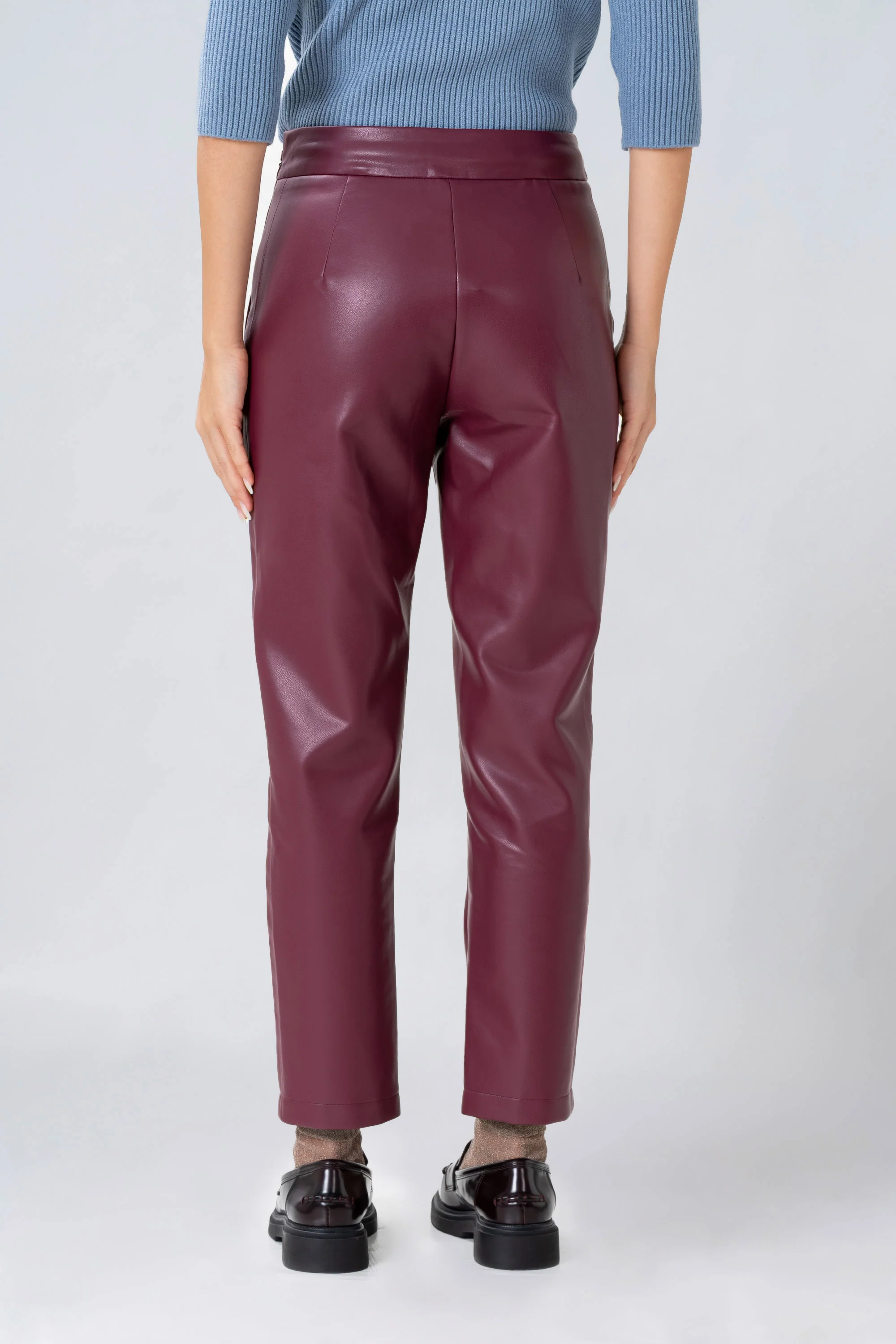 Pantaloni straight in ecopelle - PANTALONE ECOPELLE ARARURAX - Image 4
