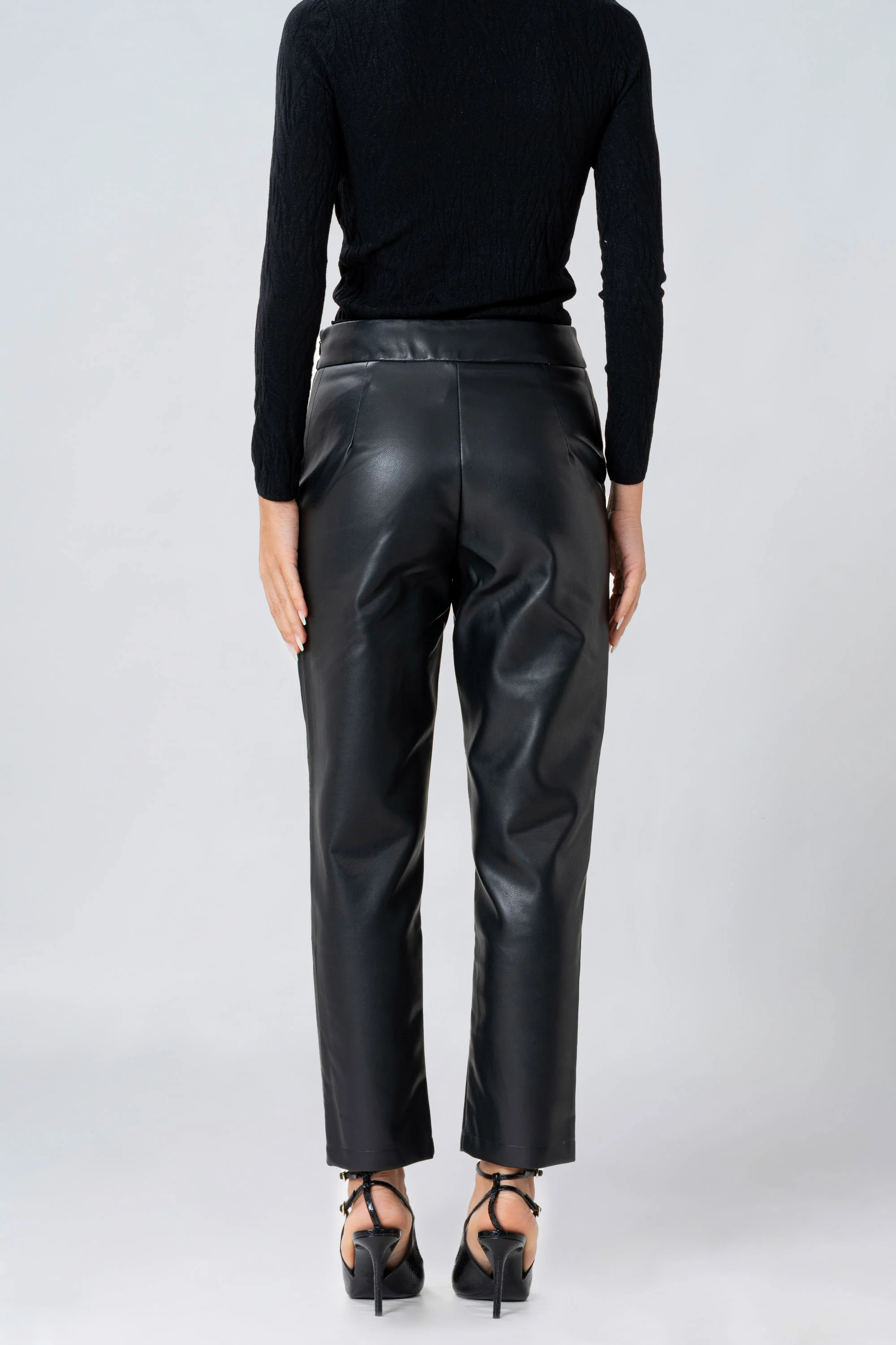 Pantaloni straight in ecopelle - PANTALONE ECOPELLE ARARURAX - Image 8