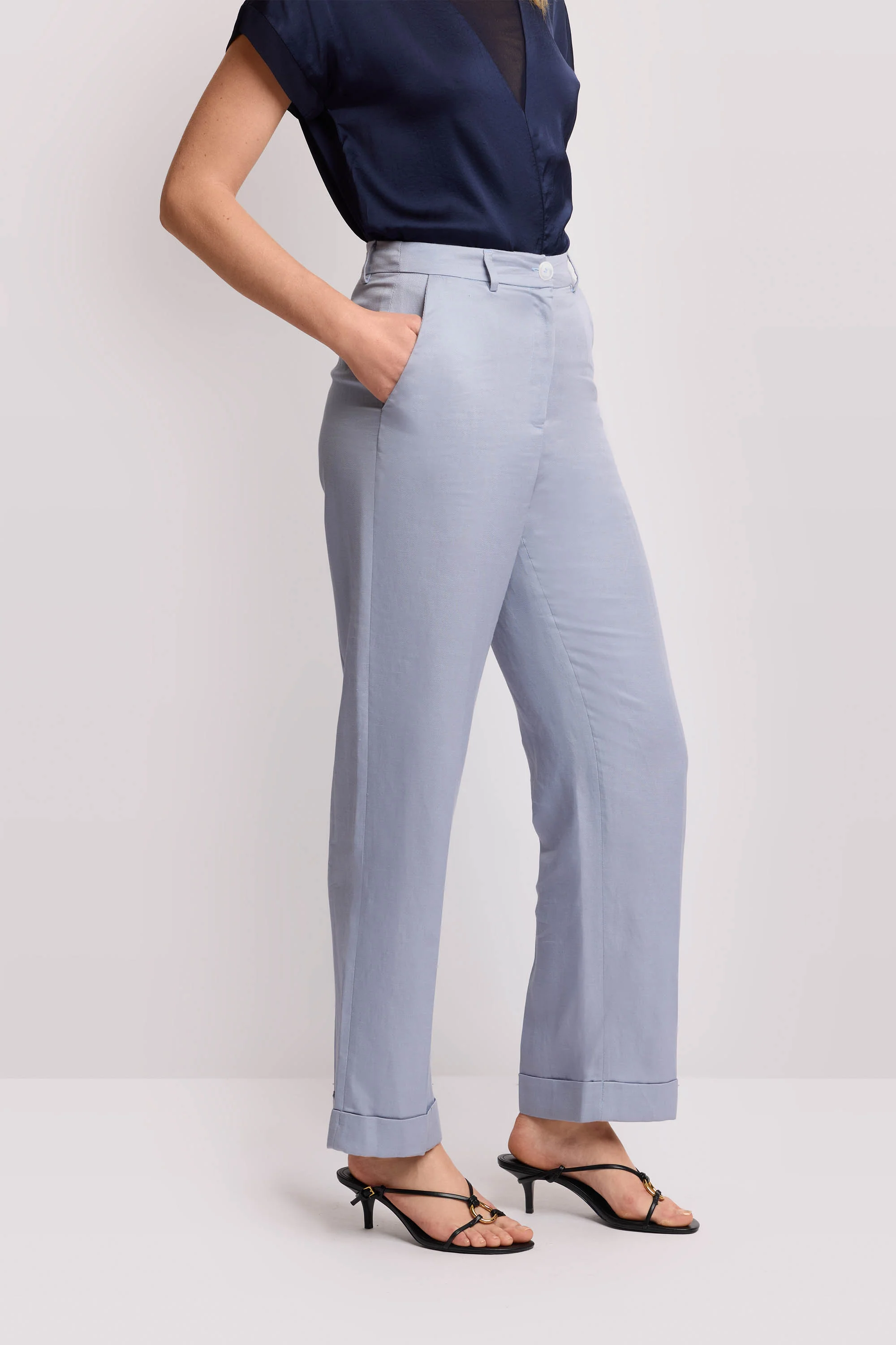 Pantaloni taglio dritto con risvolto - PANTALONE HATTILAS