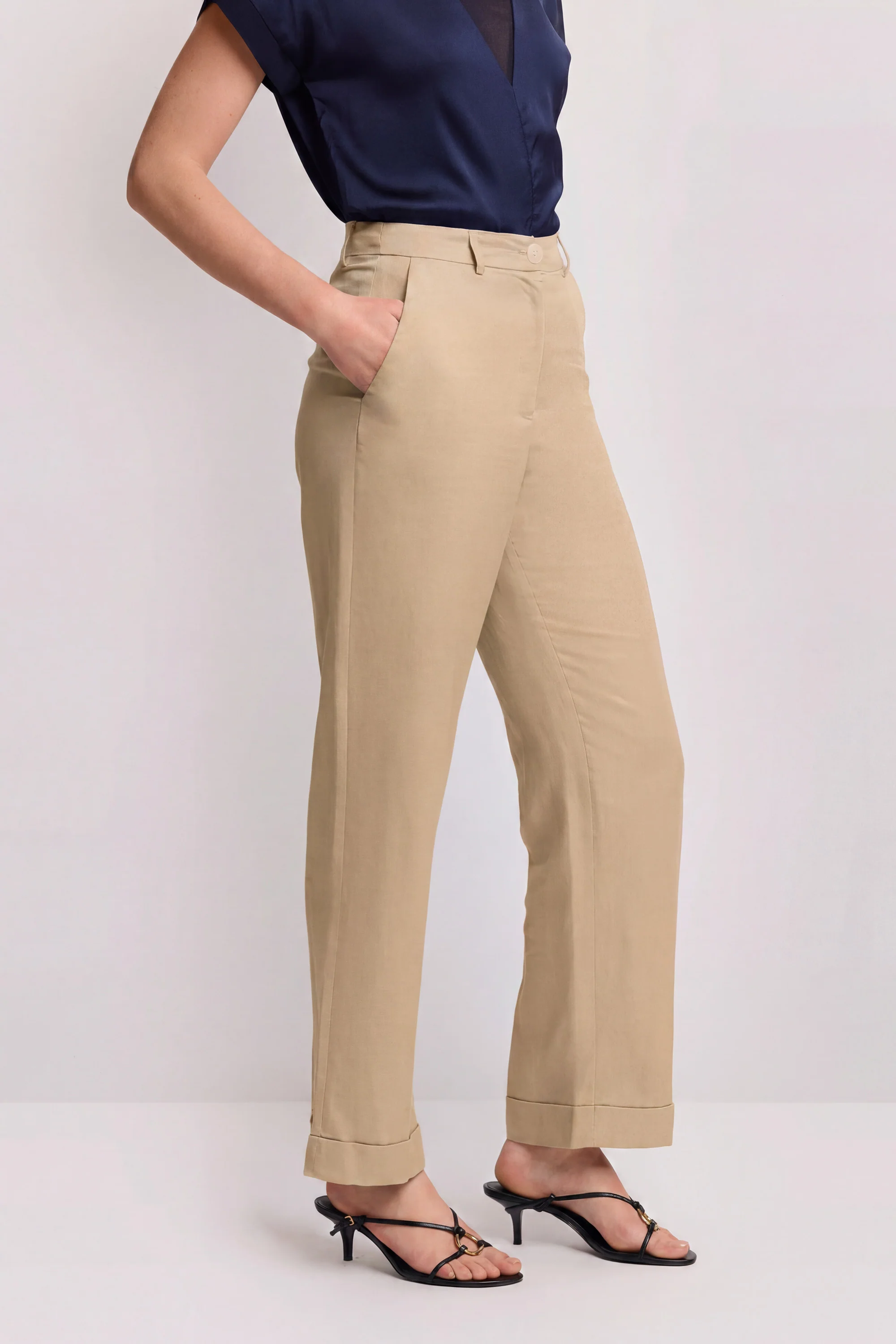 Pantaloni taglio dritto con risvolto - PANTALONE HATTILAS - Image 4
