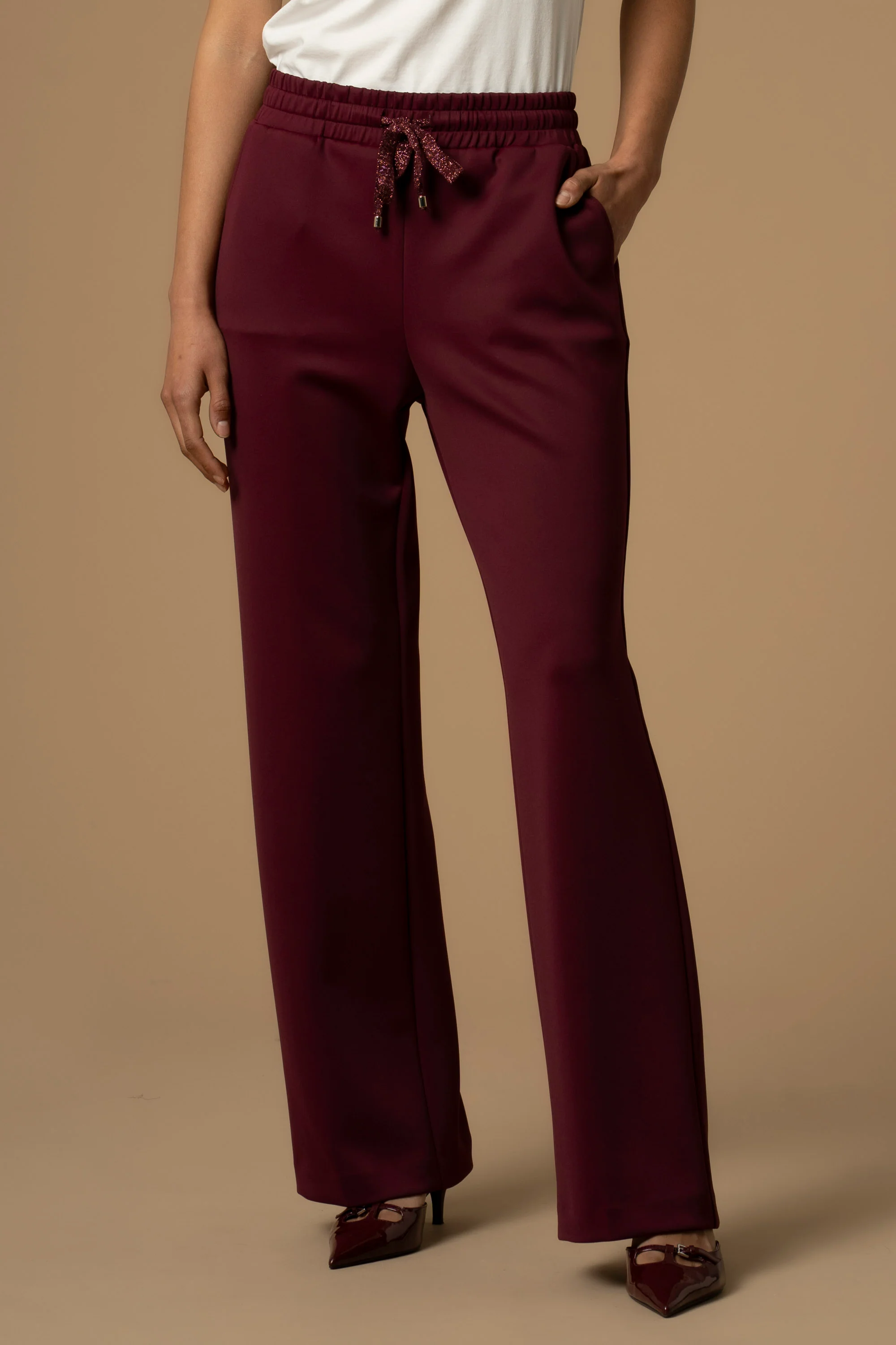 Pantaloni in tessuto effetto lucido con coulisse - Pantaloni Eracide
