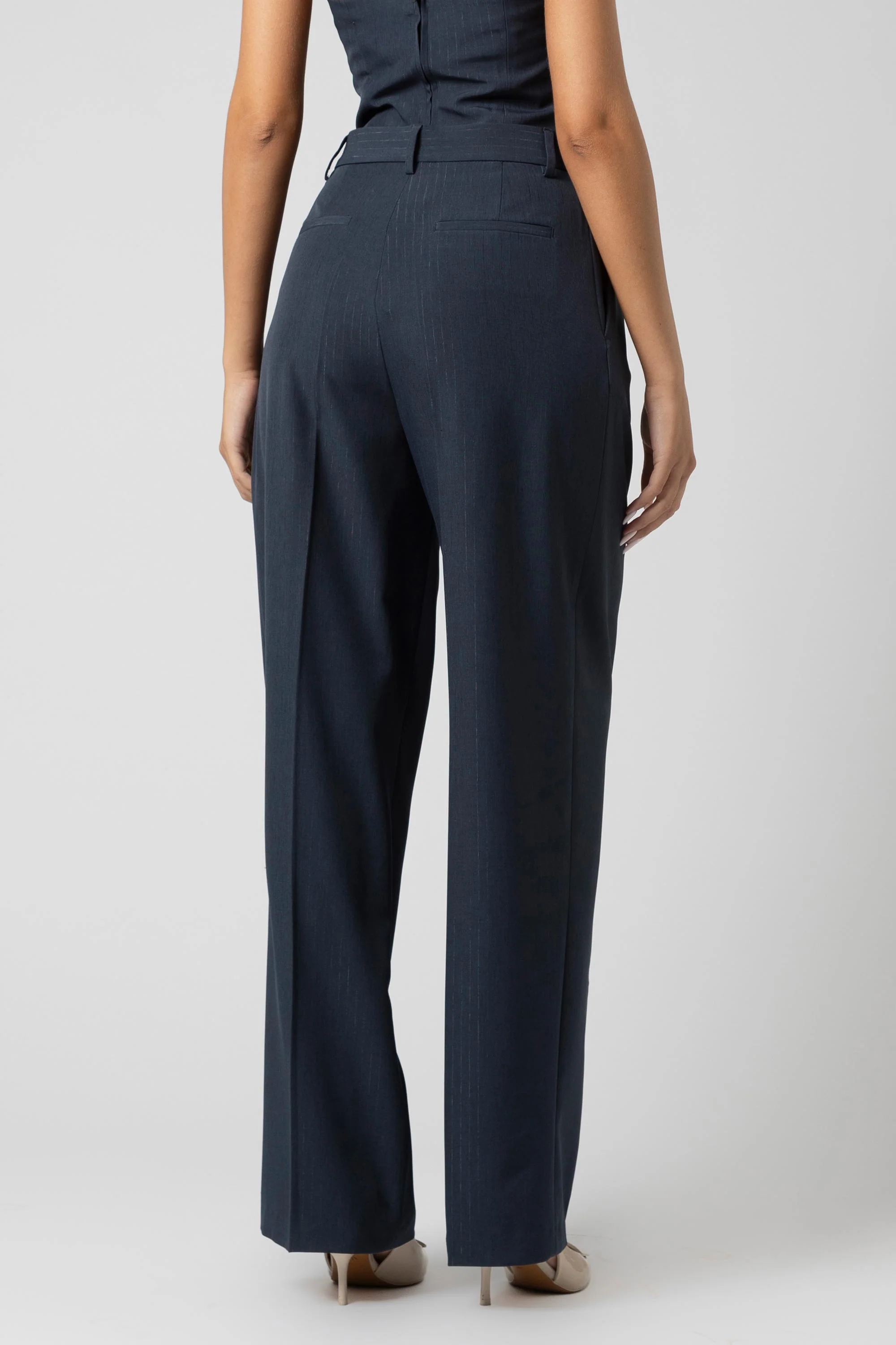 Pantaloni in tessuto gessato - Trousers KERISAX - Image 4