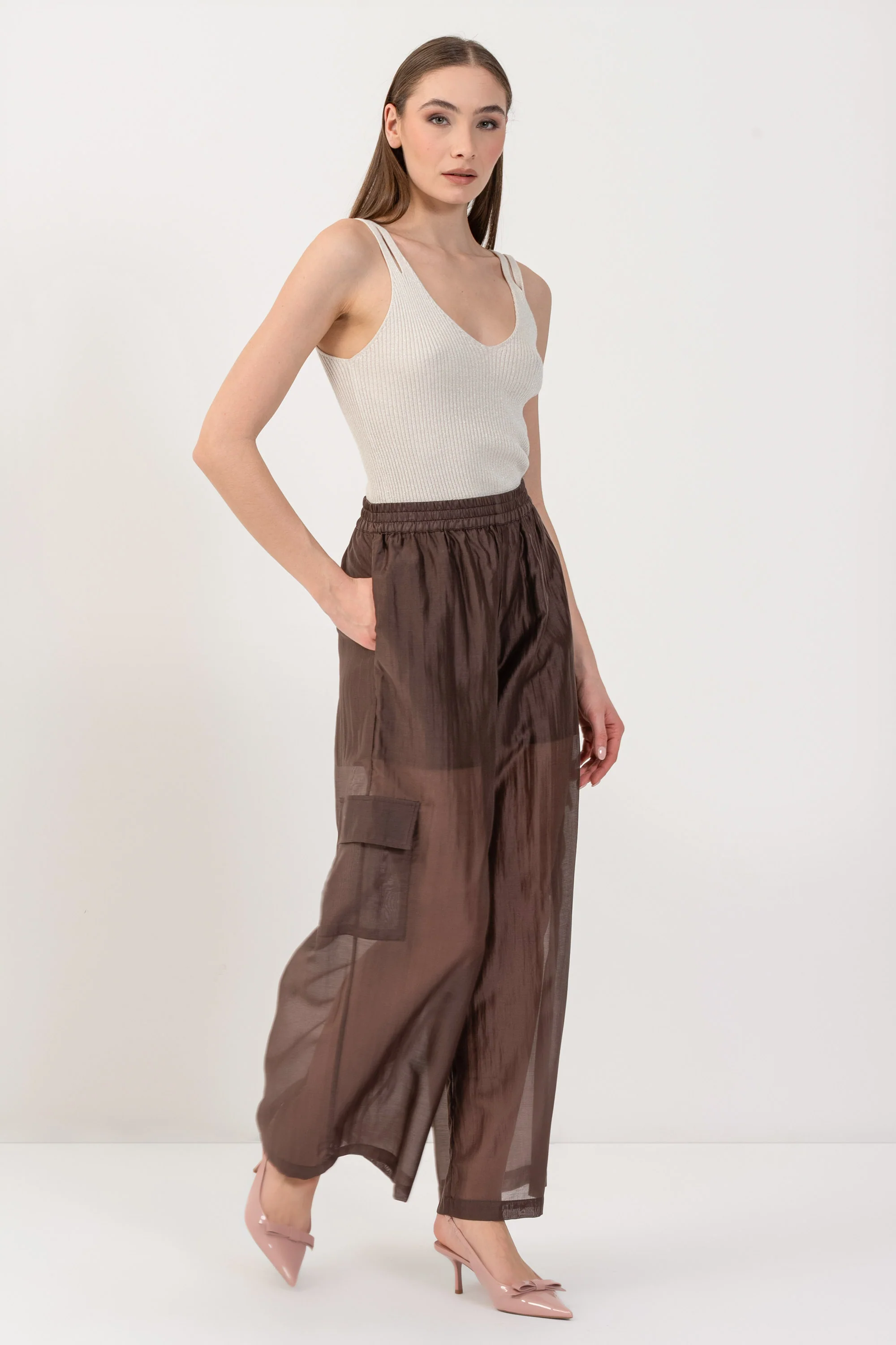 Pantaloni in tessuto leggero - PANTALONE FASHION PAMIX - Image 2