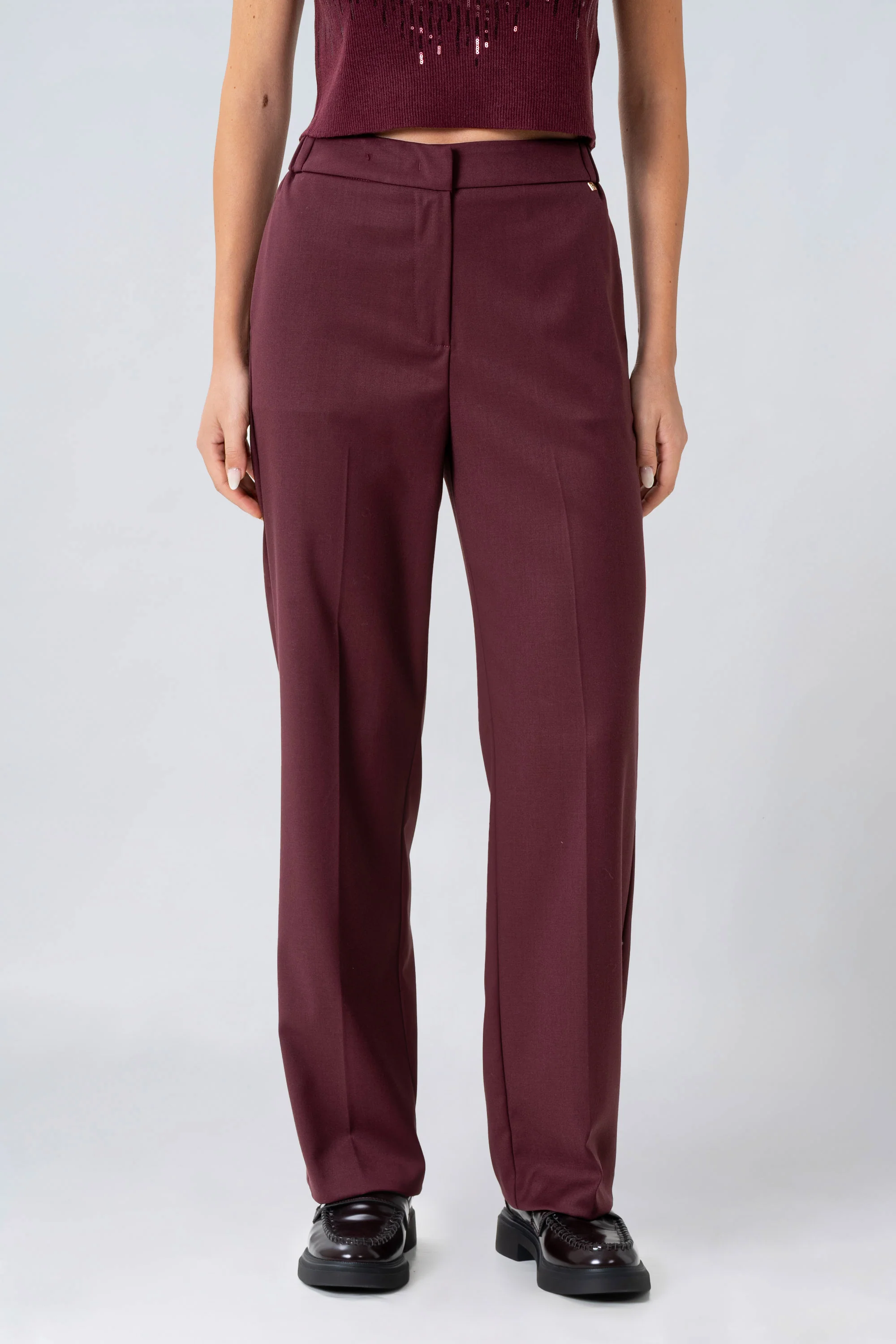 Pantaloni a vita alta con piega - PANTALONE FASHION SUSIX