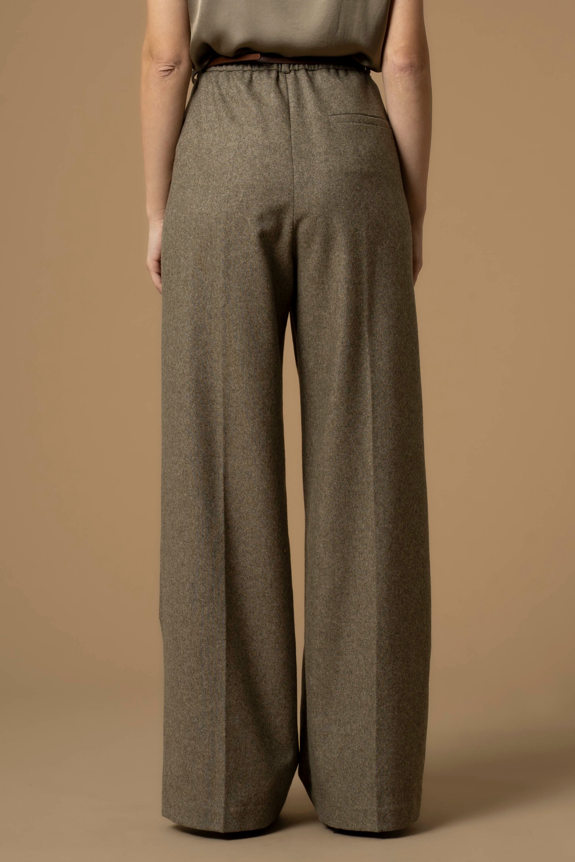 Pantaloni wide leg con cintura - Pantaloni Engracia - Image 3