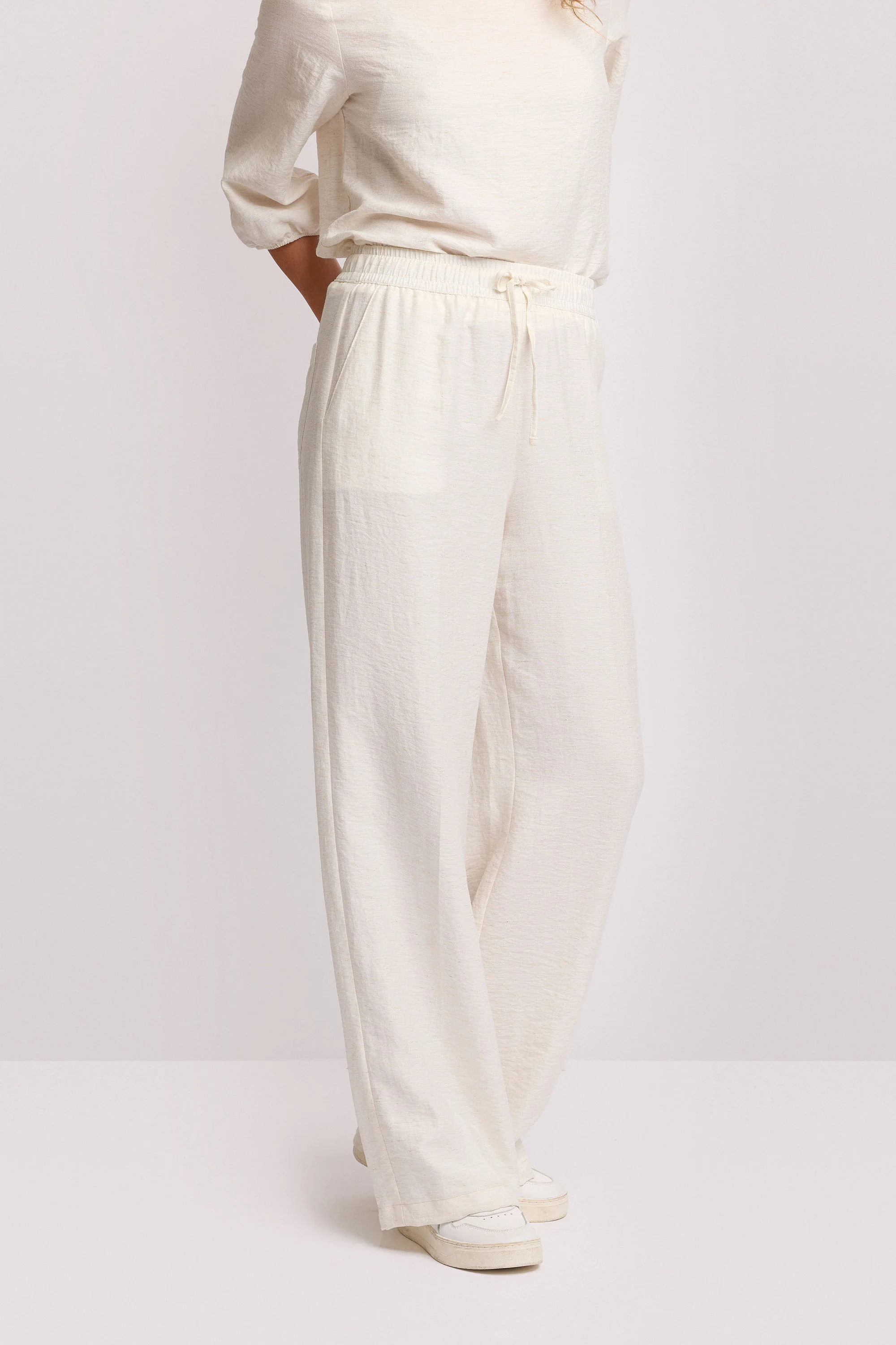 Pantaloni wide-leg con coulisse - PANTALONE DARIO - Image 4