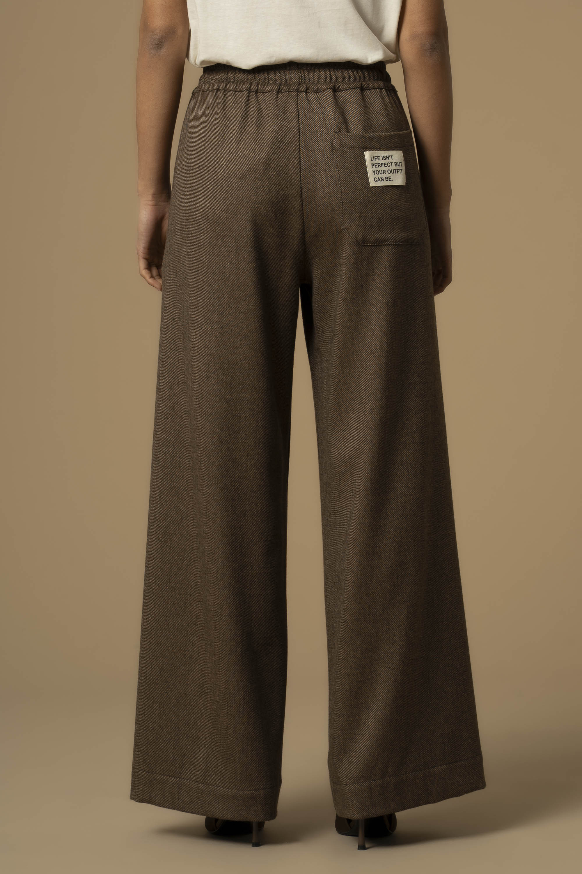 Pantaloni wide leg con coulisse - Pantaloni Gusto - Image 3